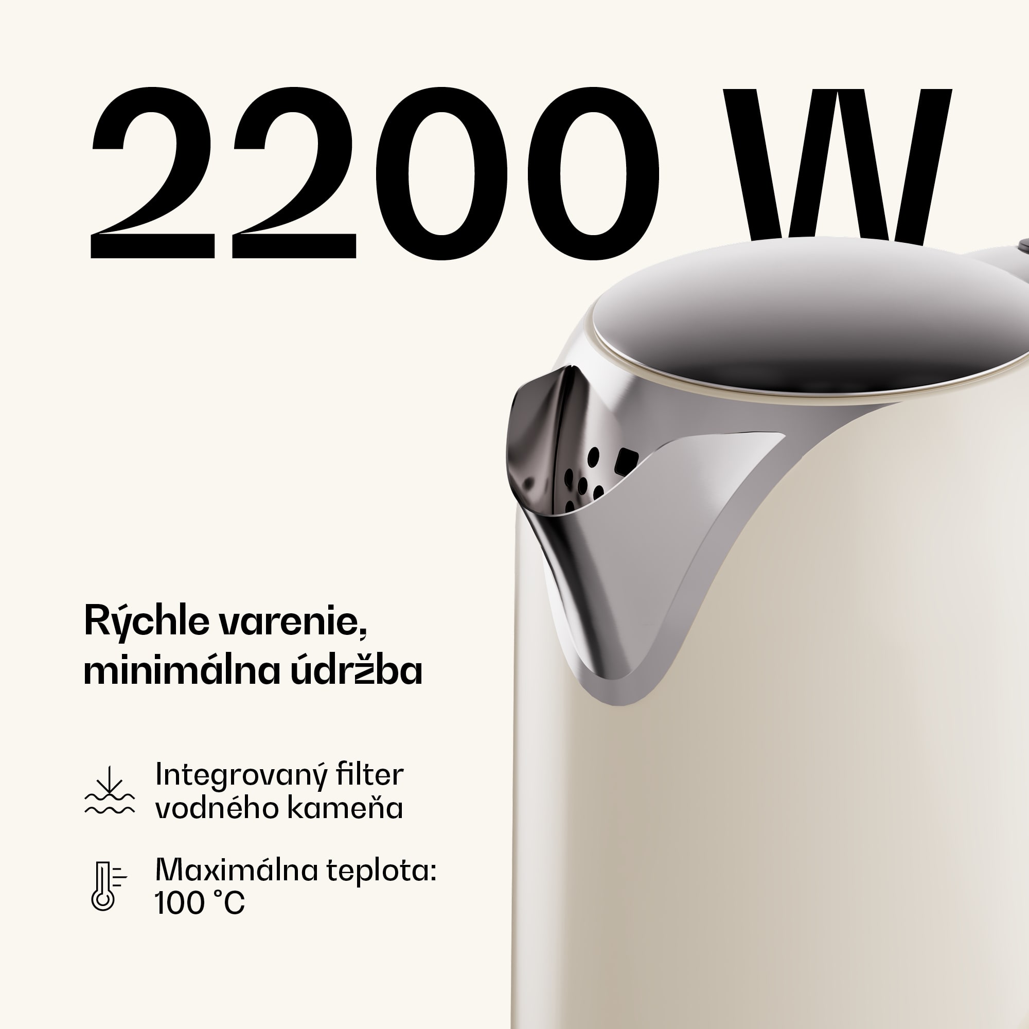 Klarstein Victoria rýchlovarná kanvica | 1,7 litra | 2200 W | Základňa otočná o 360° | Nadčasový dizajn – Obrázok 4