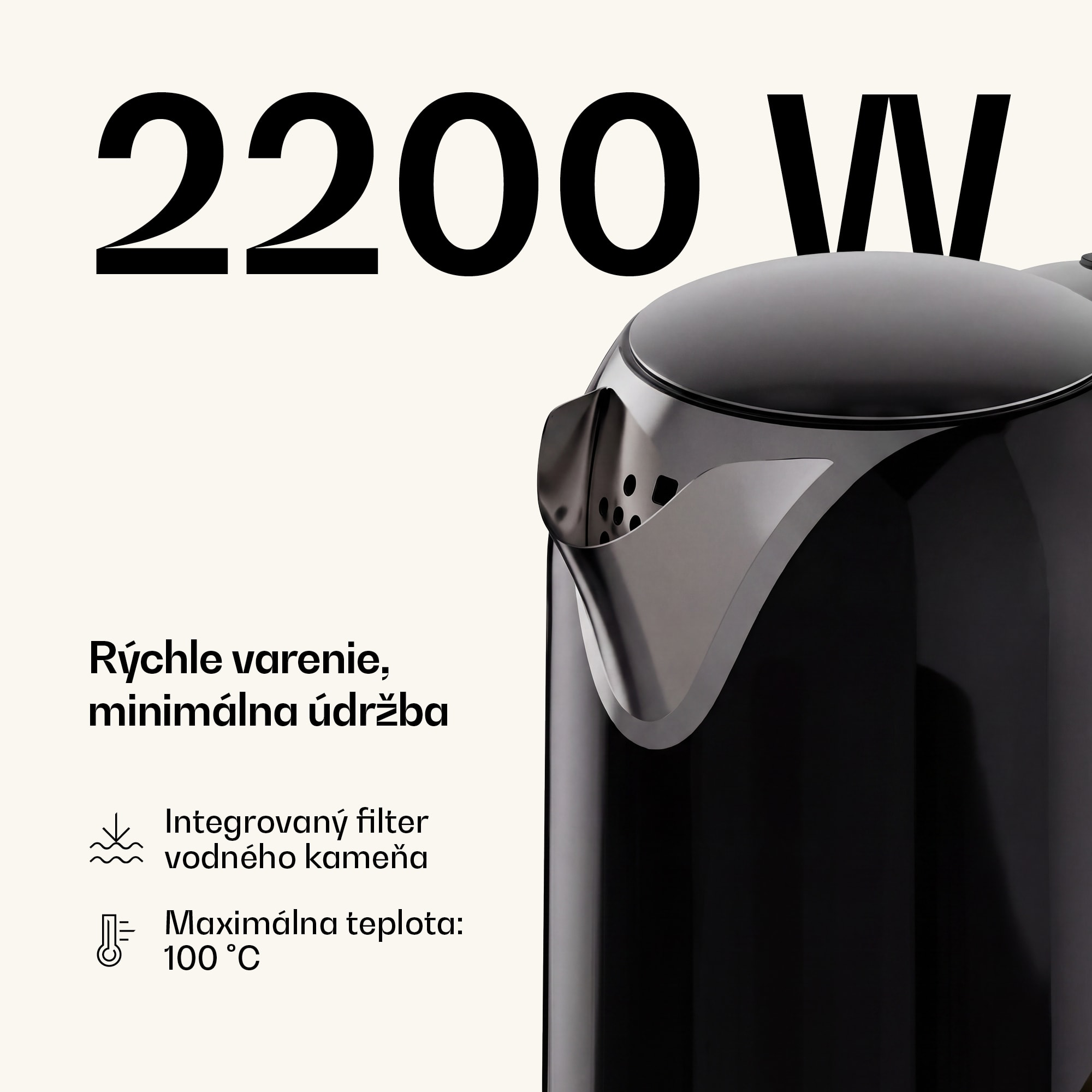 Klarstein Victoria rýchlovarná kanvica | 1,7 litra | 2200 W | Základňa otočná o 360° | Nadčasový dizajn – Obrázok 4