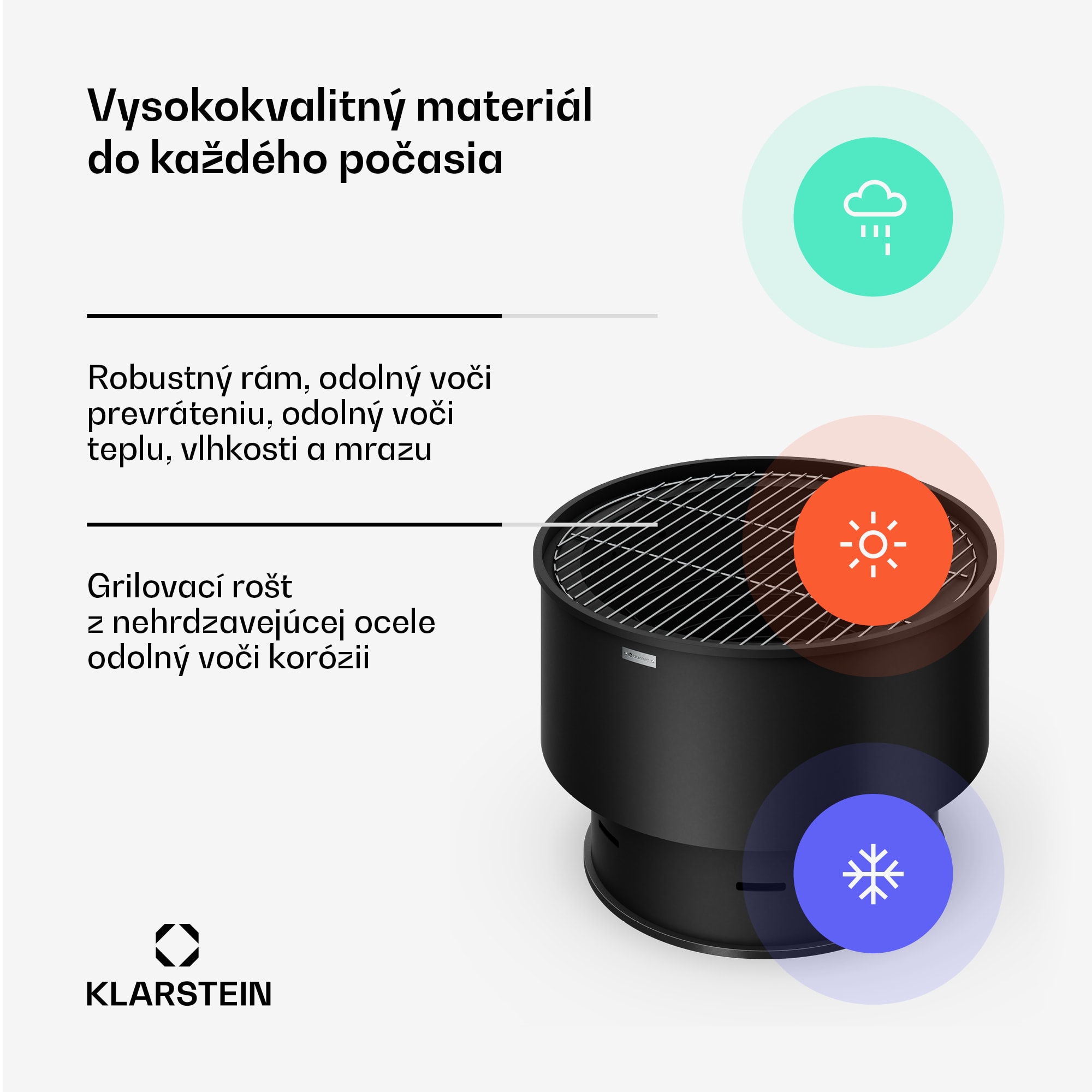 Blumfeldt Pompeji ohnisko s grilom | Ochrana proti iskrám | Odolné voči prevráteniu | Robustné | 60 cm – Obrázok 4