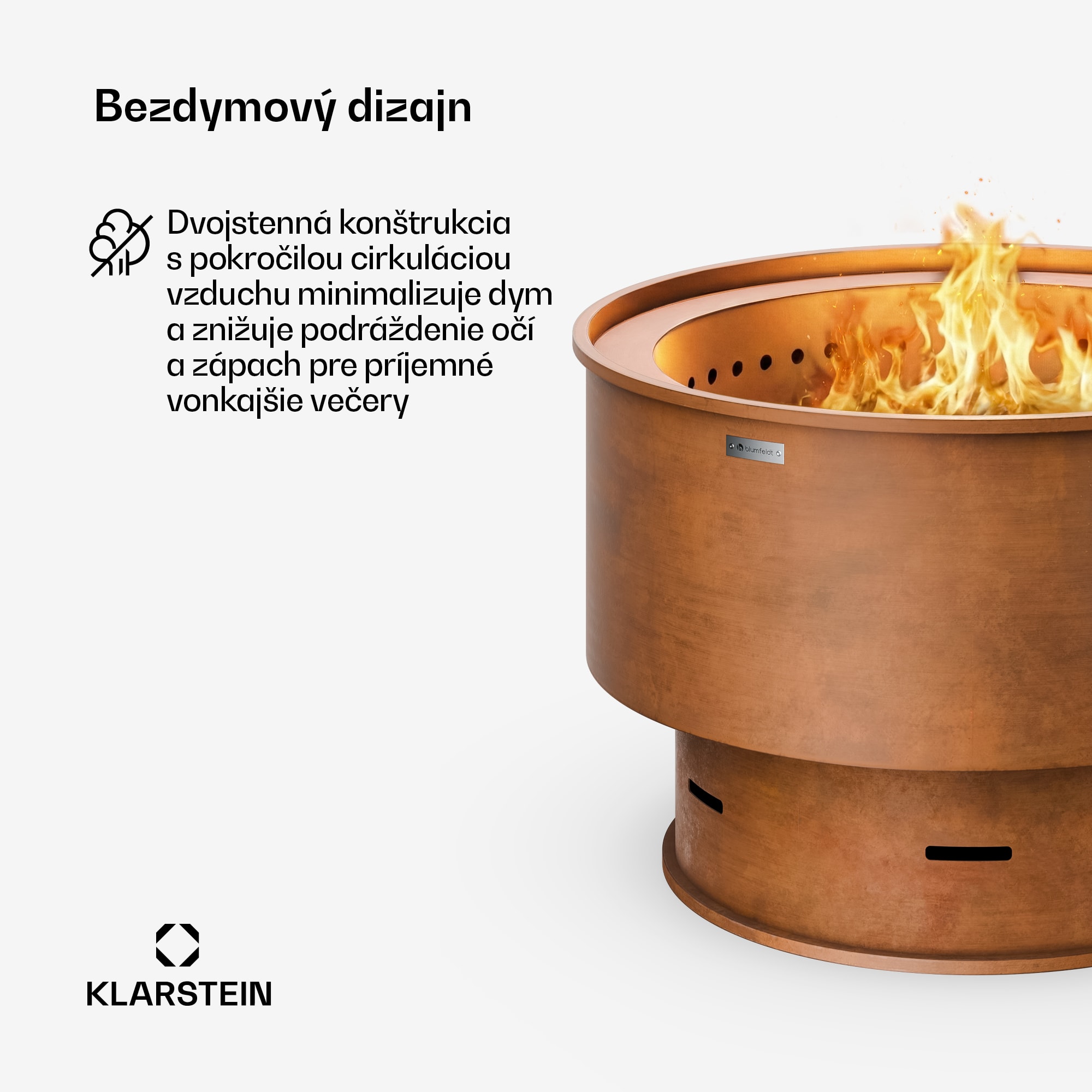 Blumfeldt Pompeji ohnisko s grilom | Ochrana proti iskrám | Odolné voči prevráteniu | Robustné | 60 cm – Obrázok 3