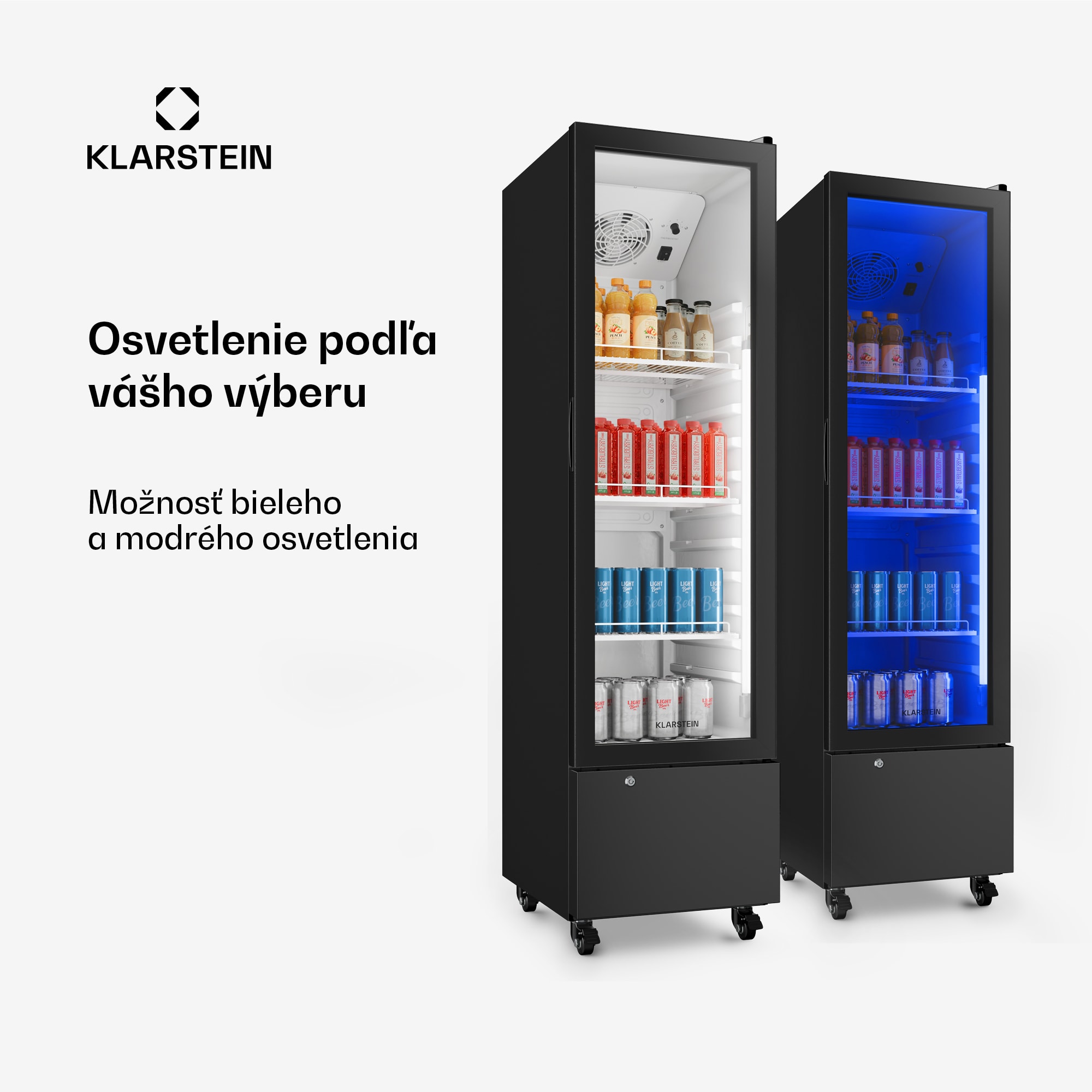 Klarstein GrandCooler gastro chladnička na nápoje | 163,5 x 43 cm | LED vnútorné osvetlenie | Čierna – Obrázok 3
