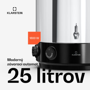 Klarstein Biggie závarací automat a dávkovač vareného vína | 25 litrov | 30 – 110 °C | 1800 W | Nehrdzavejúca oceľ