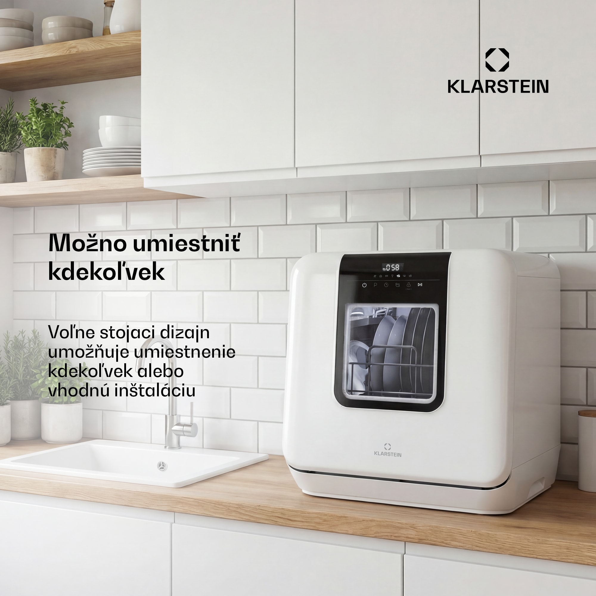 Klarstein Melville stolová umývačka riadu | 7 programov | Technológia Aqua-Stop | 860 W | 42 cm