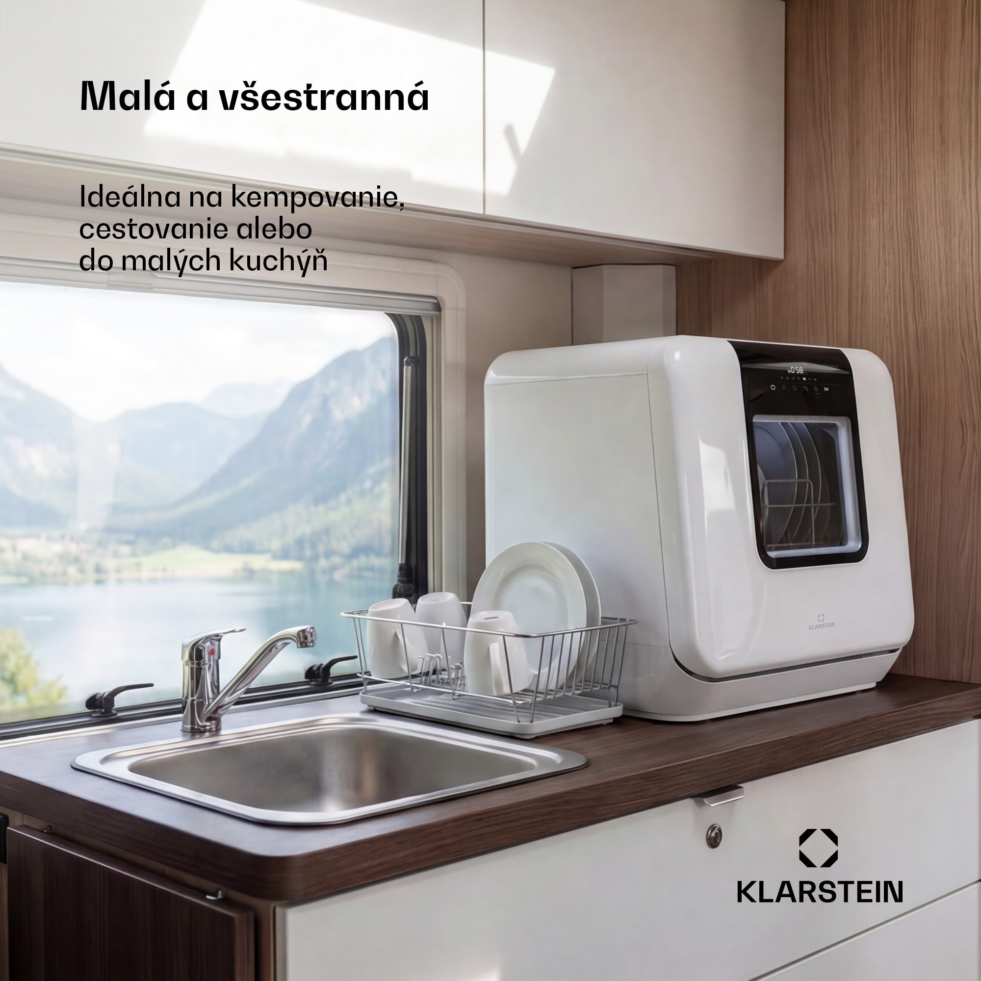 Klarstein Melville stolová umývačka riadu | 7 programov | Technológia Aqua-Stop | 860 W | 42 cm – Obrázok 4