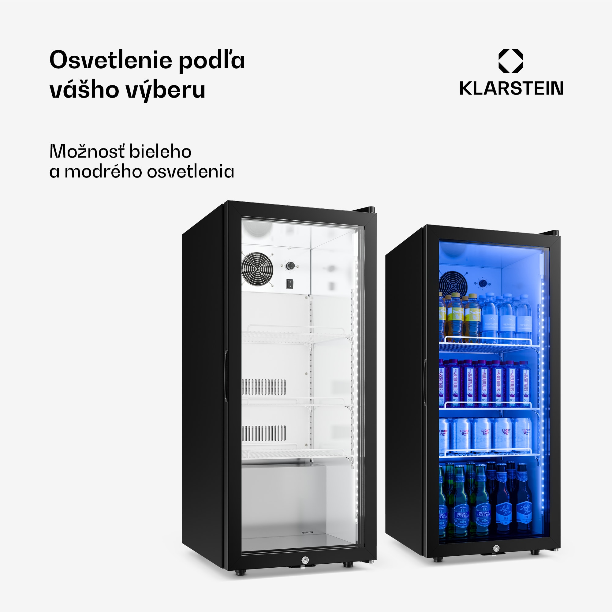 Klarstein GrandCooler gastro chladnička na nápoje | 106 x 46 cm | LED vnútorné osvetlenie | Čierna – Obrázok 3