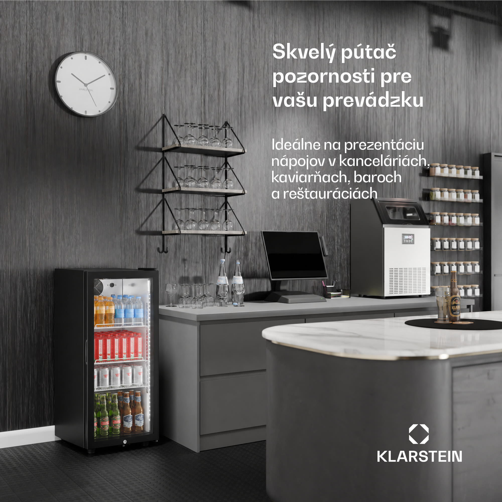 Klarstein GrandCooler gastro chladnička na nápoje | 106 x 46 cm | LED vnútorné osvetlenie | Čierna – Obrázok 4