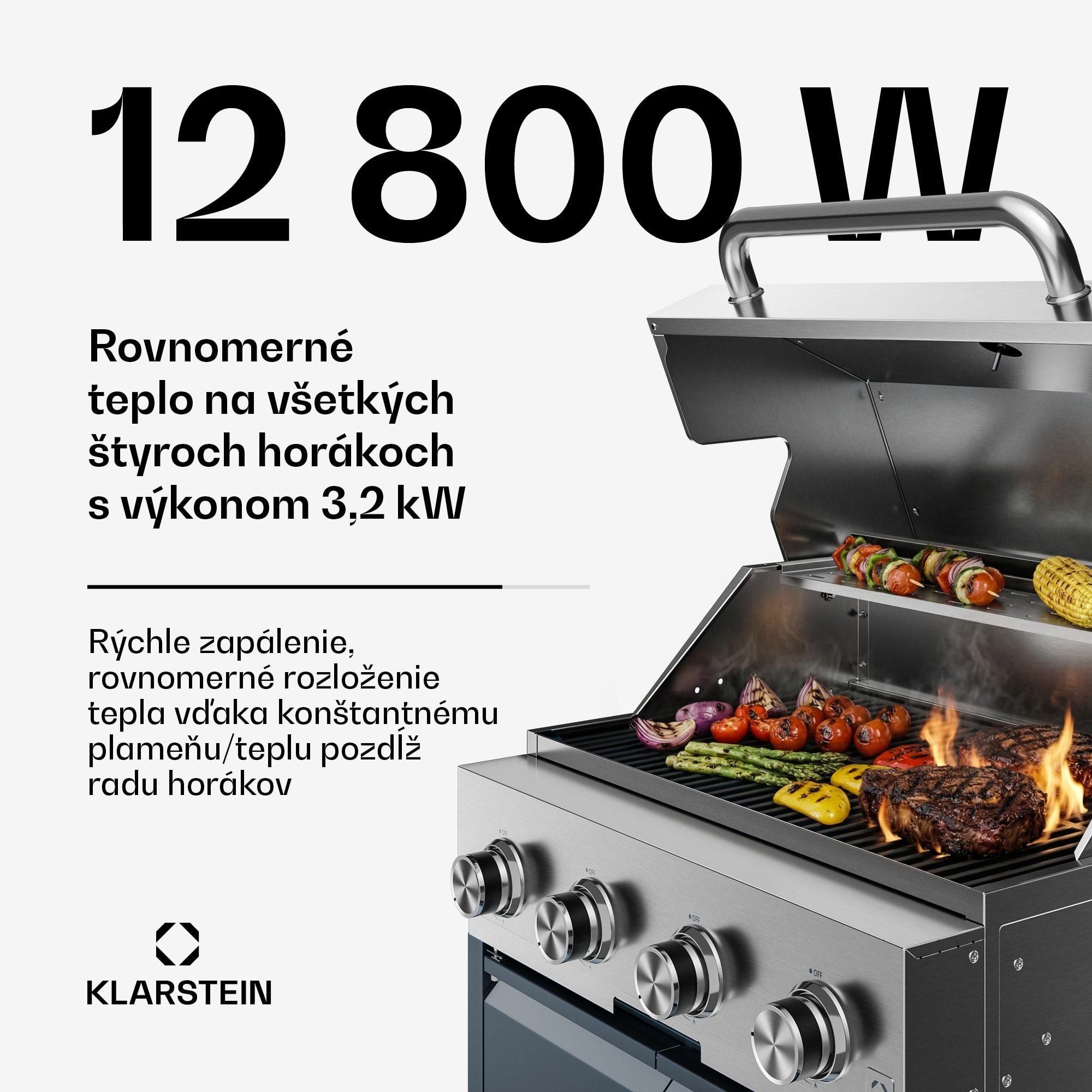Klarstein WaldChef súprava vonkajšej kuchyne | 4 horáky | 50 mbar | 12 800 W | Vodeodolná | Nehrdzavejúca oceľ – Obrázok 2