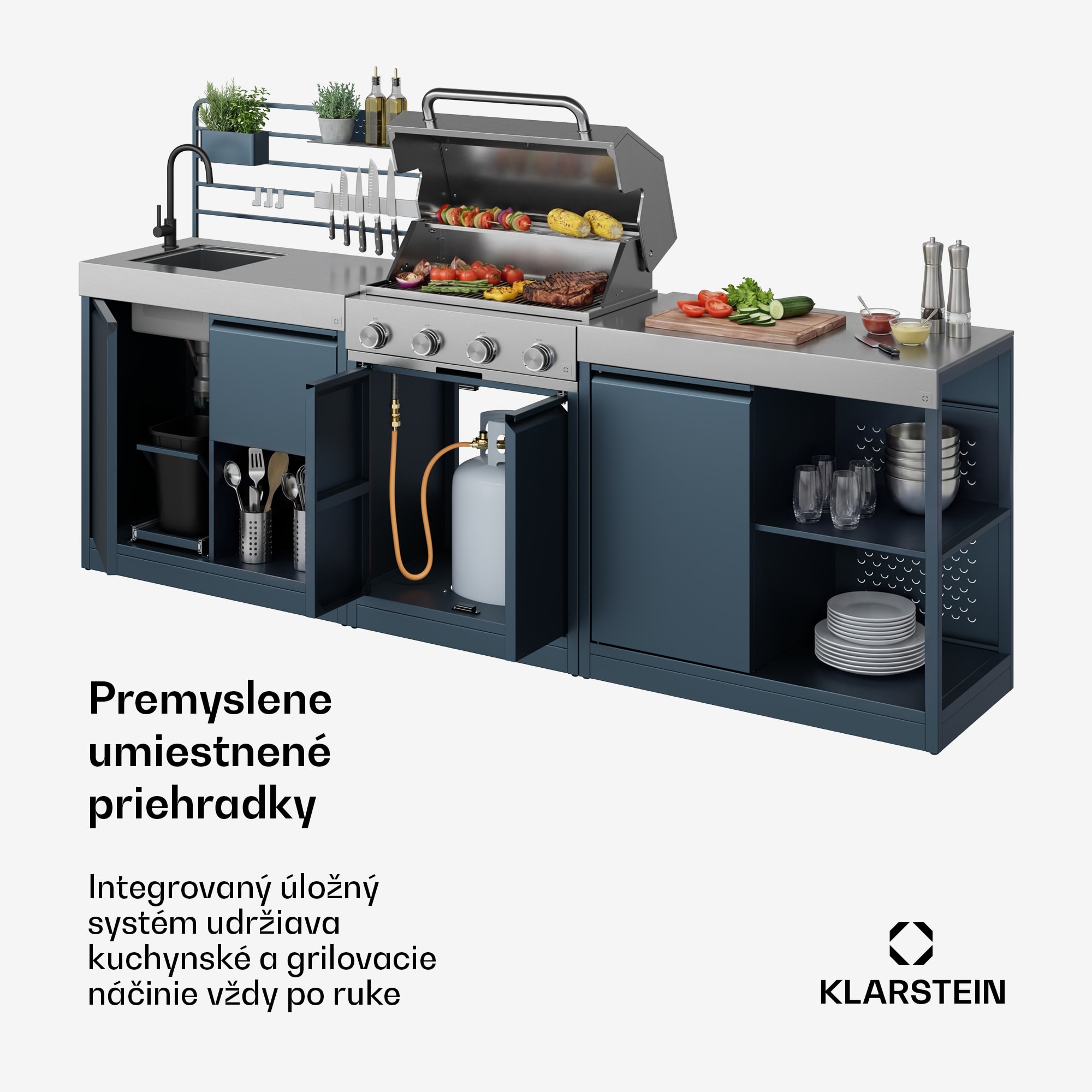 Klarstein WaldChef súprava vonkajšej kuchyne | 4 horáky | 30 mbar | 12 800 W | Vodeodolná | Nehrdzavejúca oceľ – Obrázok 4
