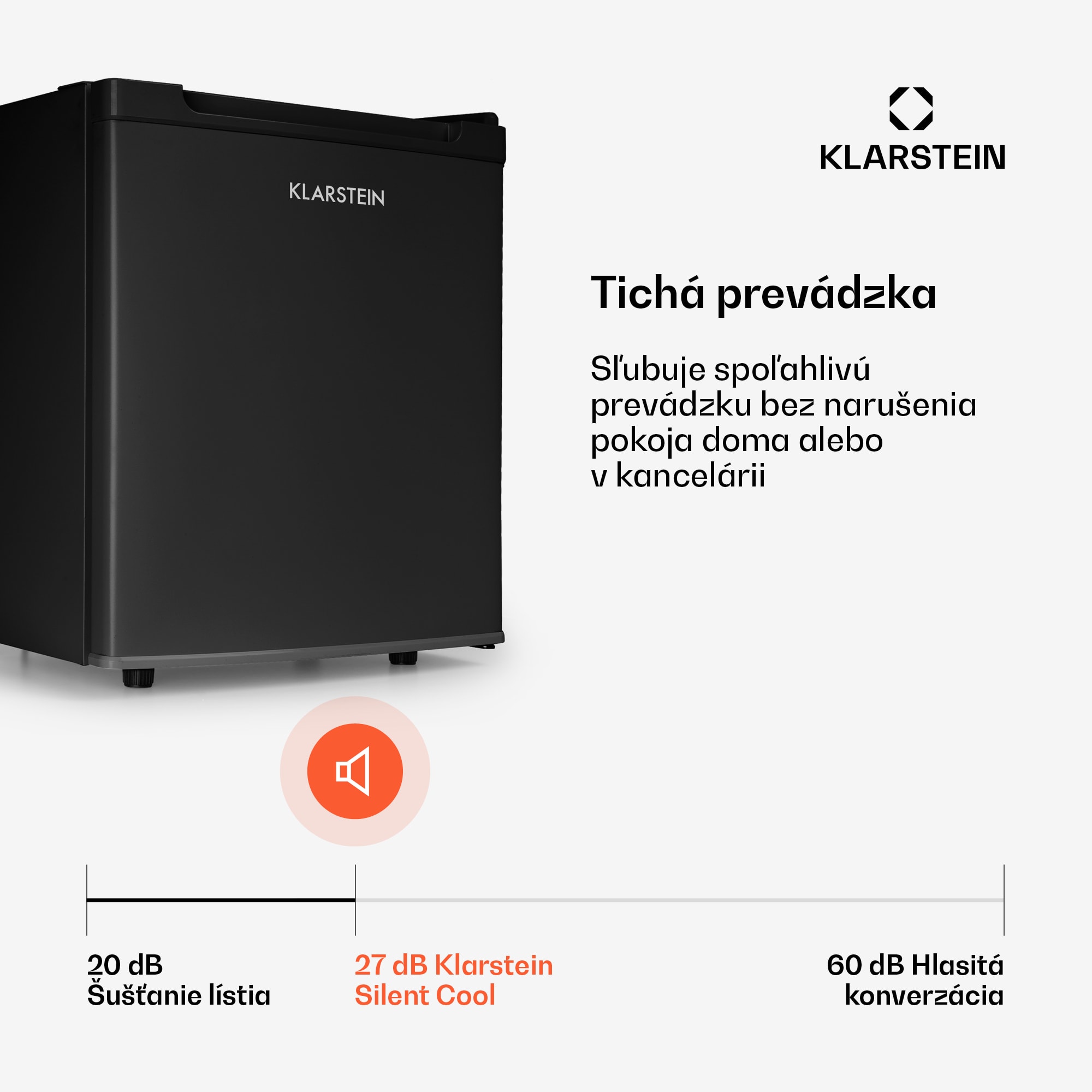 Klarstein Silent Cool, chladnička, 30 l, Arctic-Fox Cooling, energet. trieda G, čierna – Obrázok 5