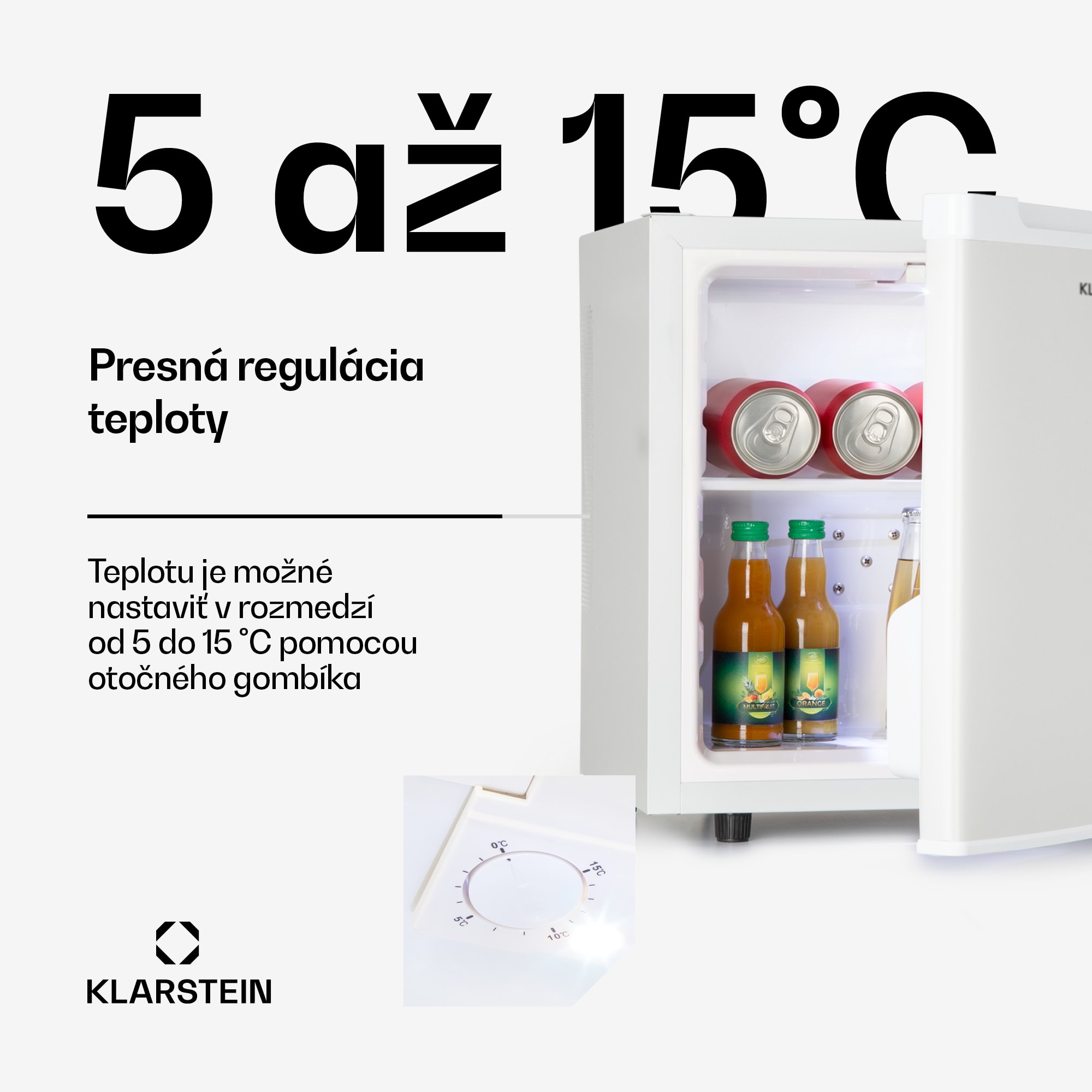 Klarstein Silent Cool, chladnička, 30 l, Arctic-Fox Cooling, energet. trieda G, biela – Obrázok 3