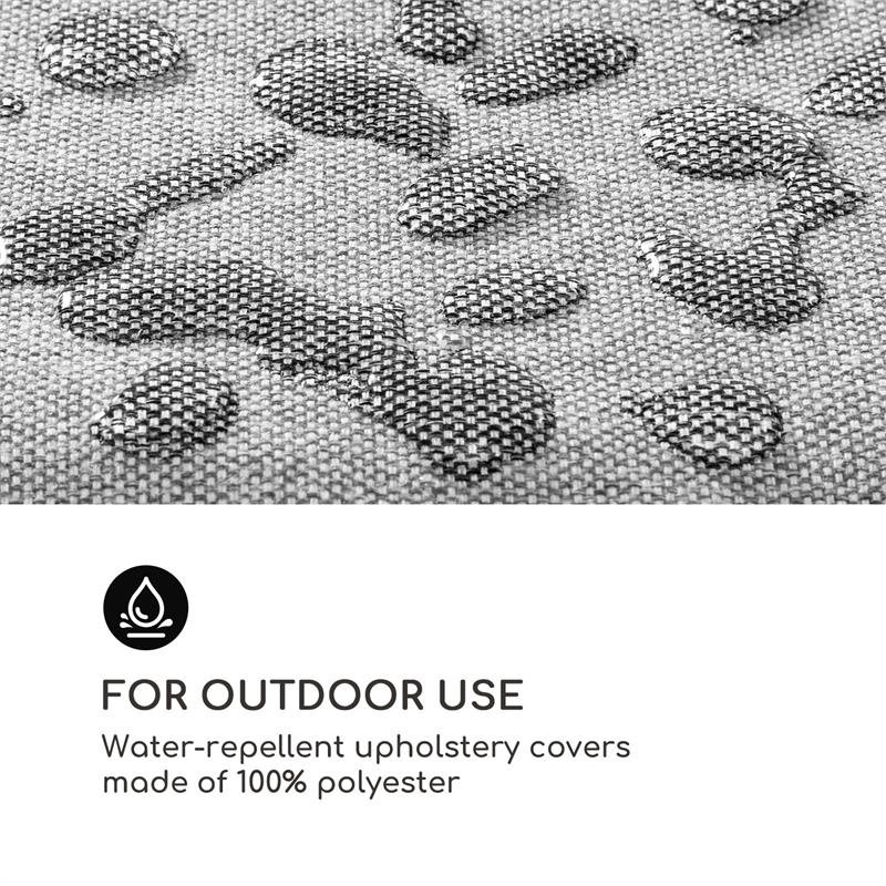 Blumfeldt Theia, poťahy na čalúnenie, 8 dielov, 100 % polyester, nepremokavé, svetlosivé – Obrázok 2