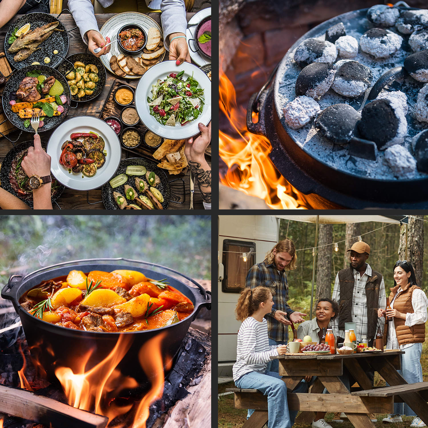 Klarstein Guernsey, prémiový liatinový hrniec, 12.0 barbecue hrniec, liatina, nožičky, veľkosť XL/13,6 l – Obrázok 4