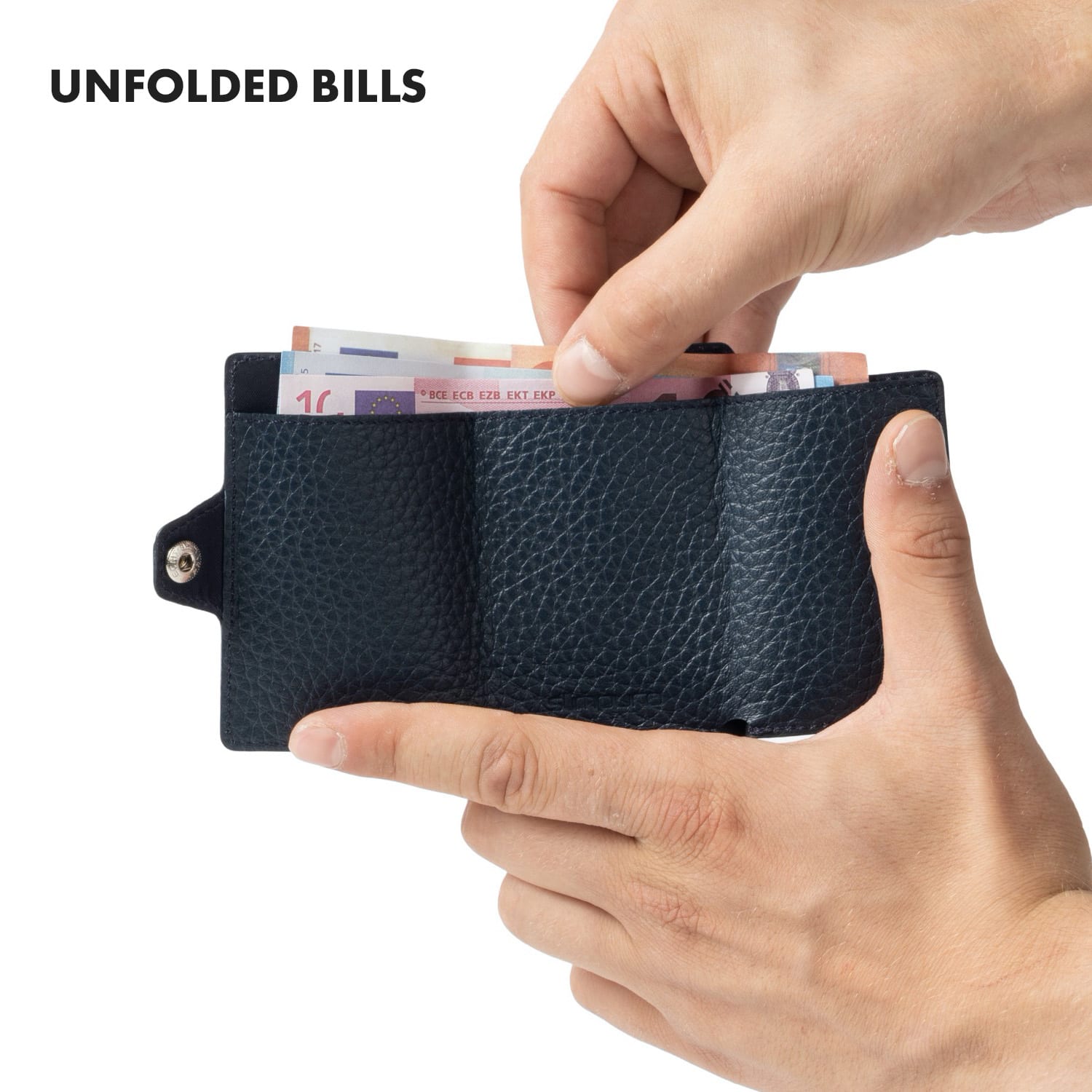 Slimpuro ZNAP Slim Wallet, 12 kariet, priehradka na mince, 8,9 x 1,8 x 6,3 cm (Š x V x H), ochrana RFID – Obrázok 3