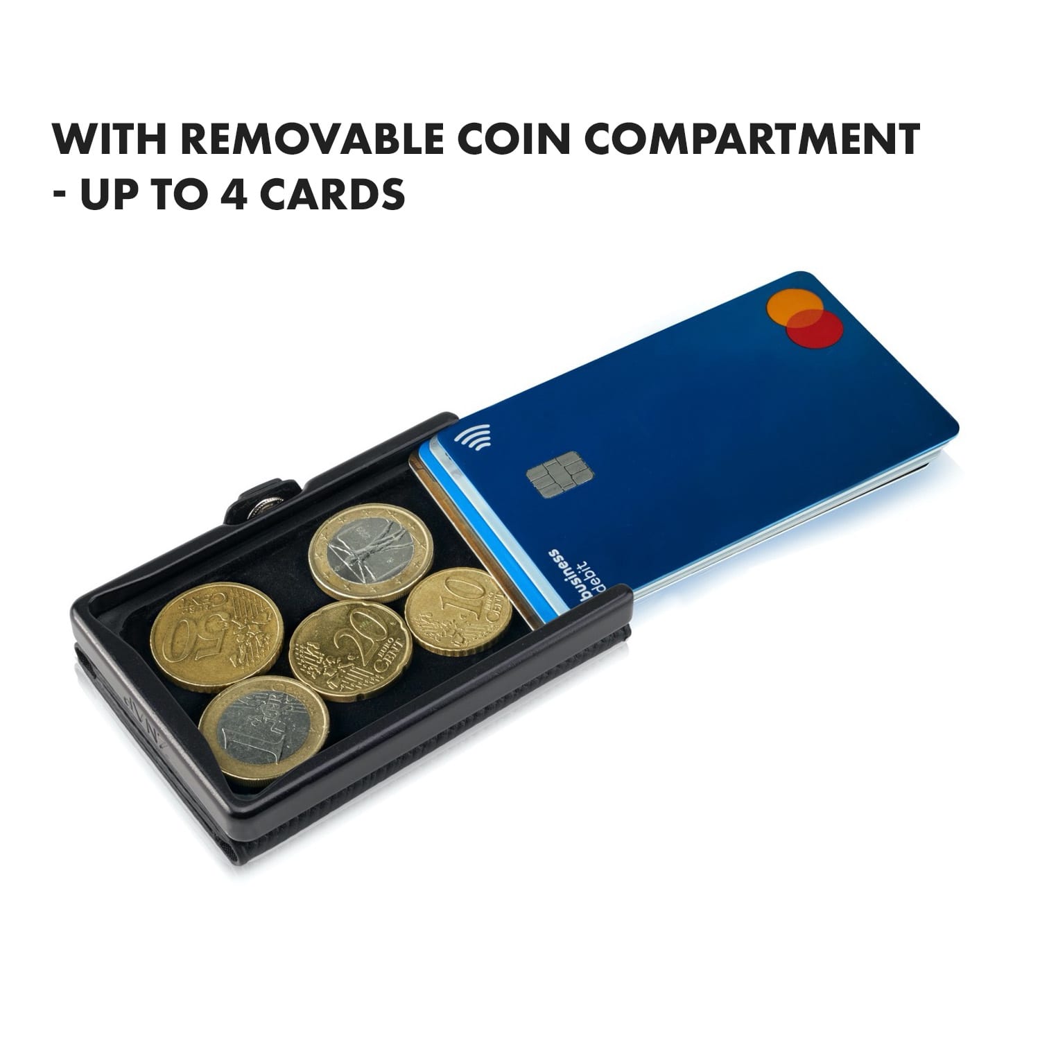 Slimpuro ZNAP Slim Wallet, 8 kariet, priehradka na mince, 8,9 x 1,5 x 6,3 cm (Š x V x H), ochrana RFID – Obrázok 4