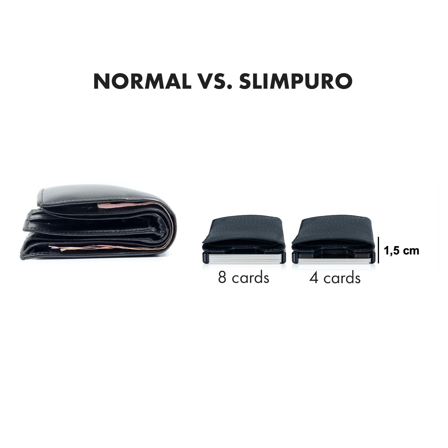 Slimpuro ZNAP Slim Wallet, 8 kariet, priehradka na mince, 8,9 x 1,5 x 6,3 cm (Š x V x H), ochrana RFID – Obrázok 5