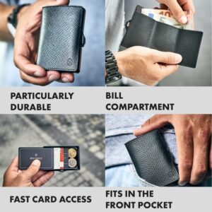 Slimpuro ZNAP, tenká peňaženka, 12 kariet, priečinok na mince, 8,9 × 1,8 × 6,3 cm (Š × V × H), RFID ochrana