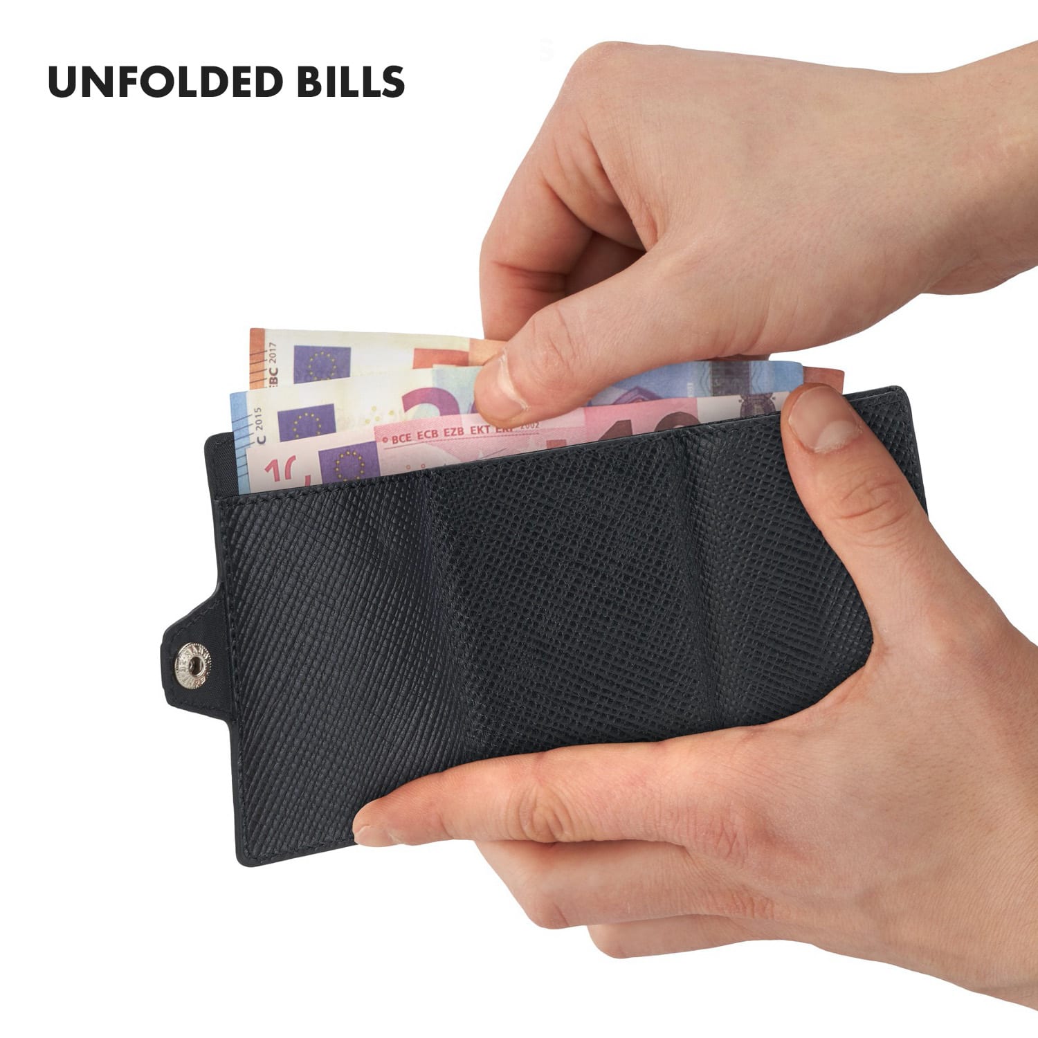 Slimpuro ZNAP, tenká peňaženka, 12 kariet, priečinok na mince, 8,9 × 1,8 × 6,3 cm (Š × V × H), RFID ochrana – Obrázok 3