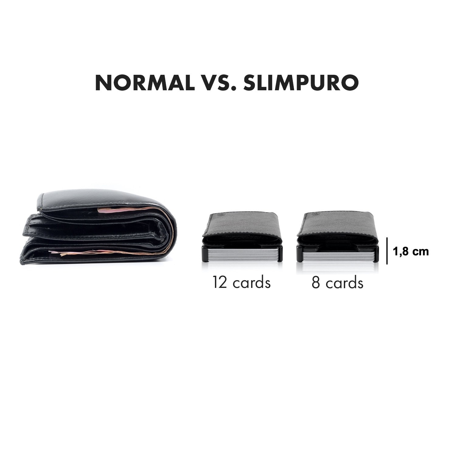 Slimpuro ZNAP, tenká peňaženka, 12 kariet, priečinok na mince, 8,9 × 1,8 × 6,3 cm (Š × V × H), RFID ochrana – Obrázok 5