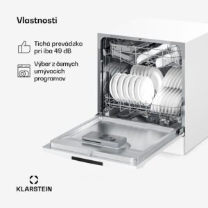 Klarstein Amazonia vstavaná umývačka riadu | 8 programov | Technológia Aqua-Stop | 1620 W | 55 cm