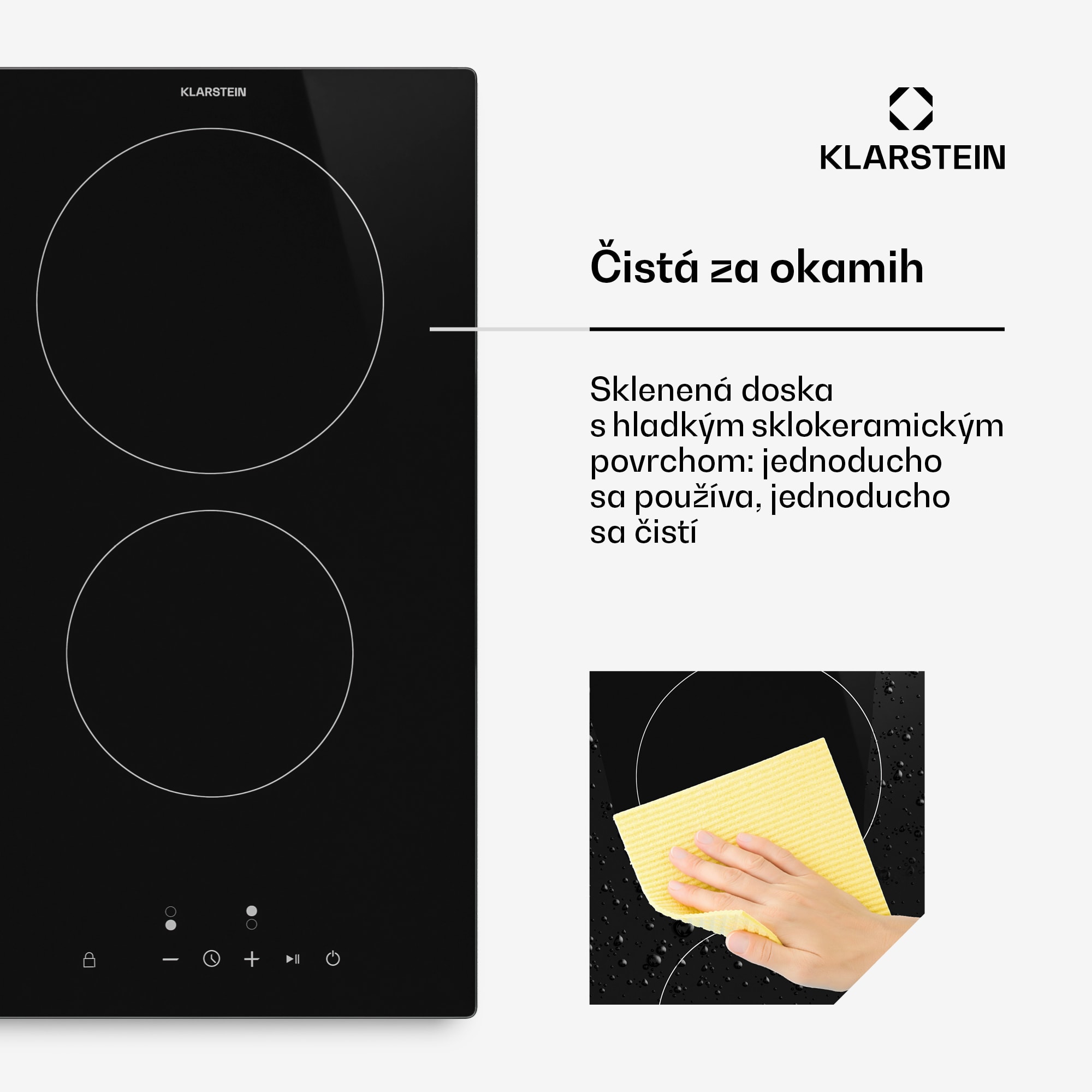 Klarstein Hito sklokeramická varná doska | 2 varné zóny | 3000 W | 9 úrovní výkonu | 30 cm – Obrázok 5