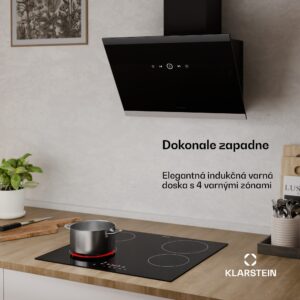 Klarstein Hito sklokeramická varná doska | 4 varné zóny | 6000 W | 9 úrovní výkonu | 60 cm