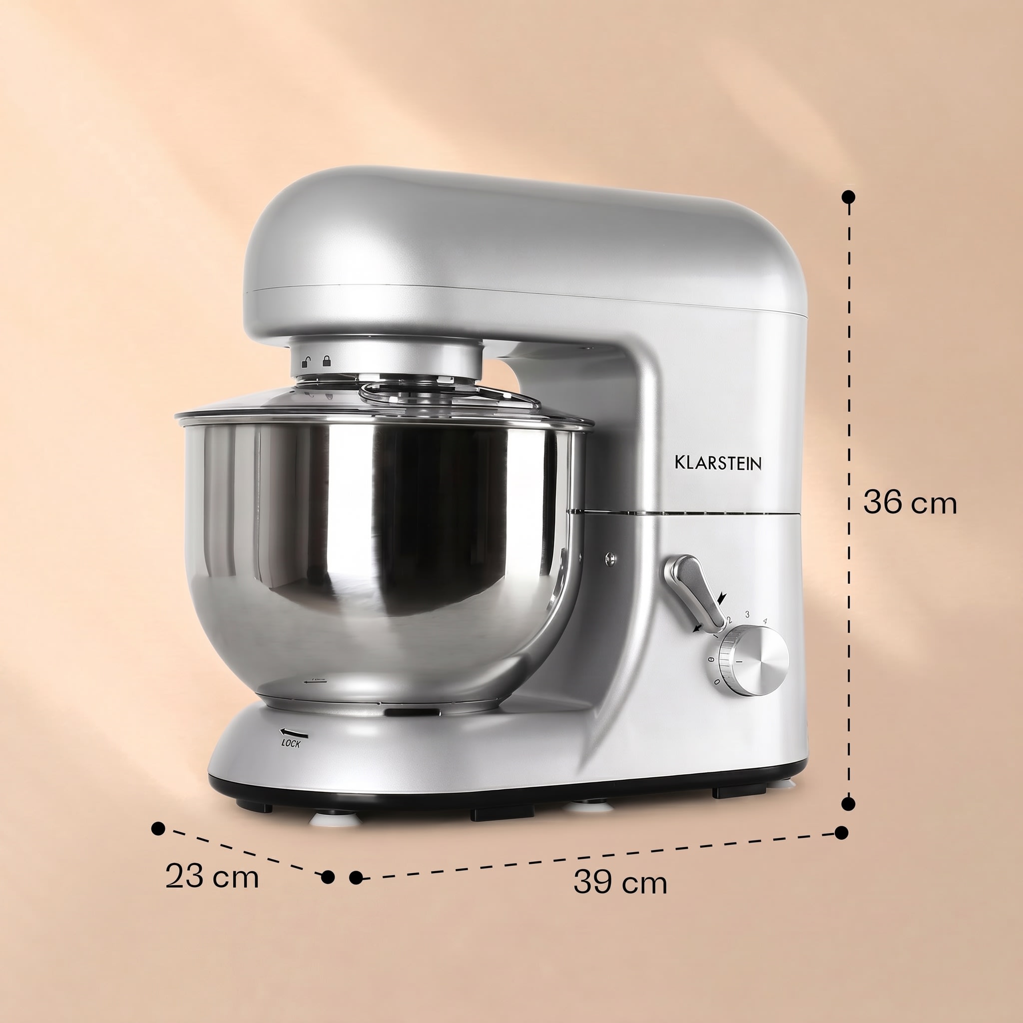 Klarstein Bella, kuchynský robot, 1800 W, 2,7 PS, 5,2 l – Obrázok 4