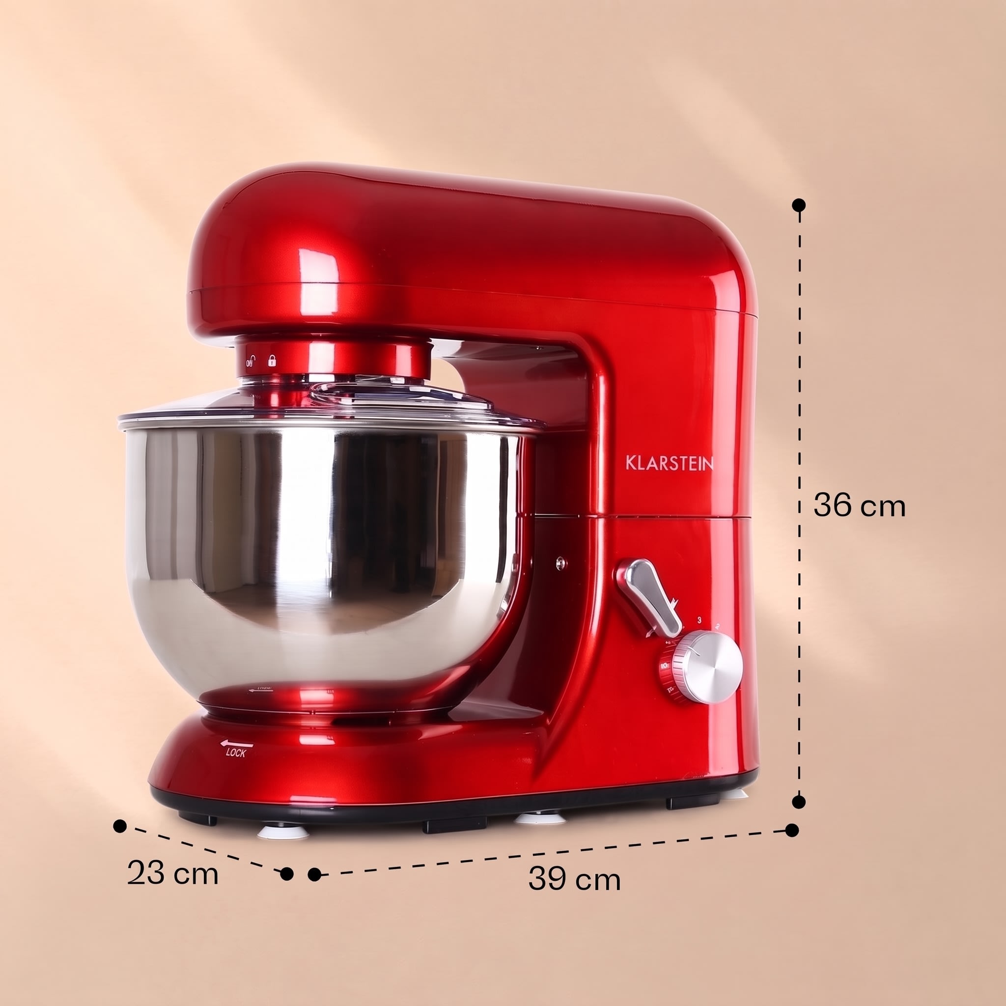 Klarstein Bella, kuchynský robot, 1800 W, 2,7 PS, 5,2 l – Obrázok 4