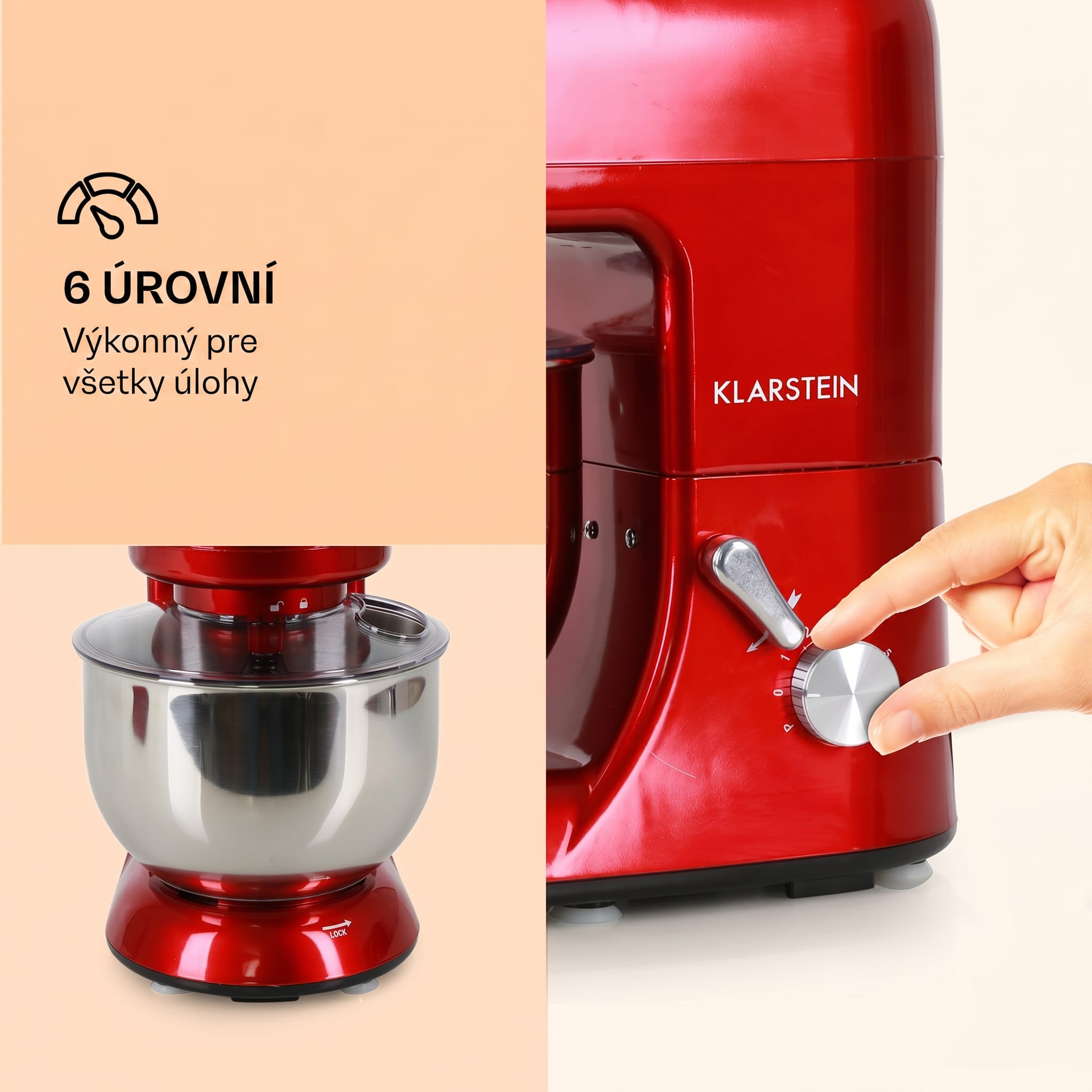 Klarstein Lucia, kuchynský robot, mixér, mlynček na mäso, 1800 W – Obrázok 2