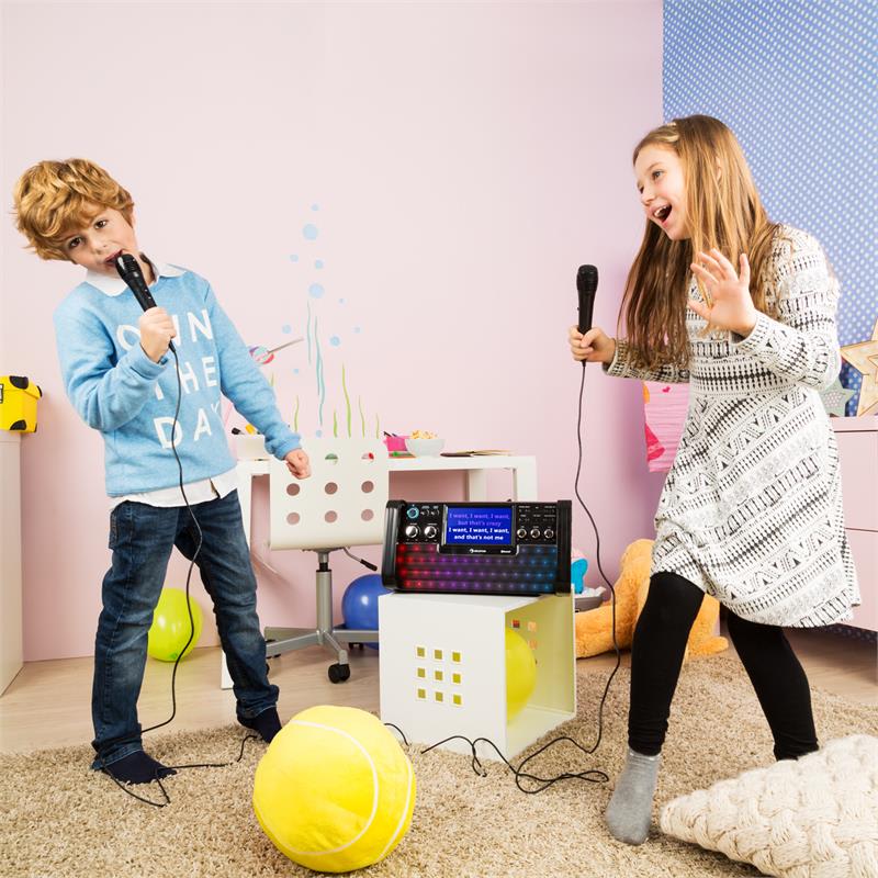 Auna DiscoFever Bluetooth karaoke zariadenie LED 7'' TFT displej CD USB