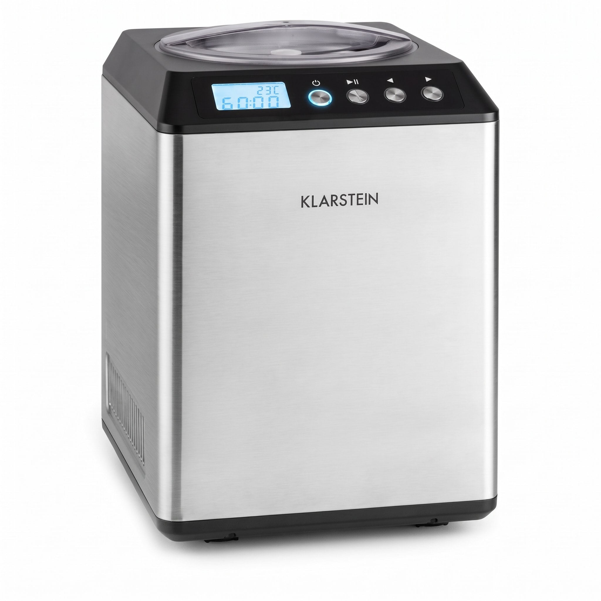 Klarstein Vanilly Sky Family, zmrzlinovač, výrobník zmrzliny a mrazeného jogurtu, 250 W, 2,5 l, strieborný – Obrázok 2