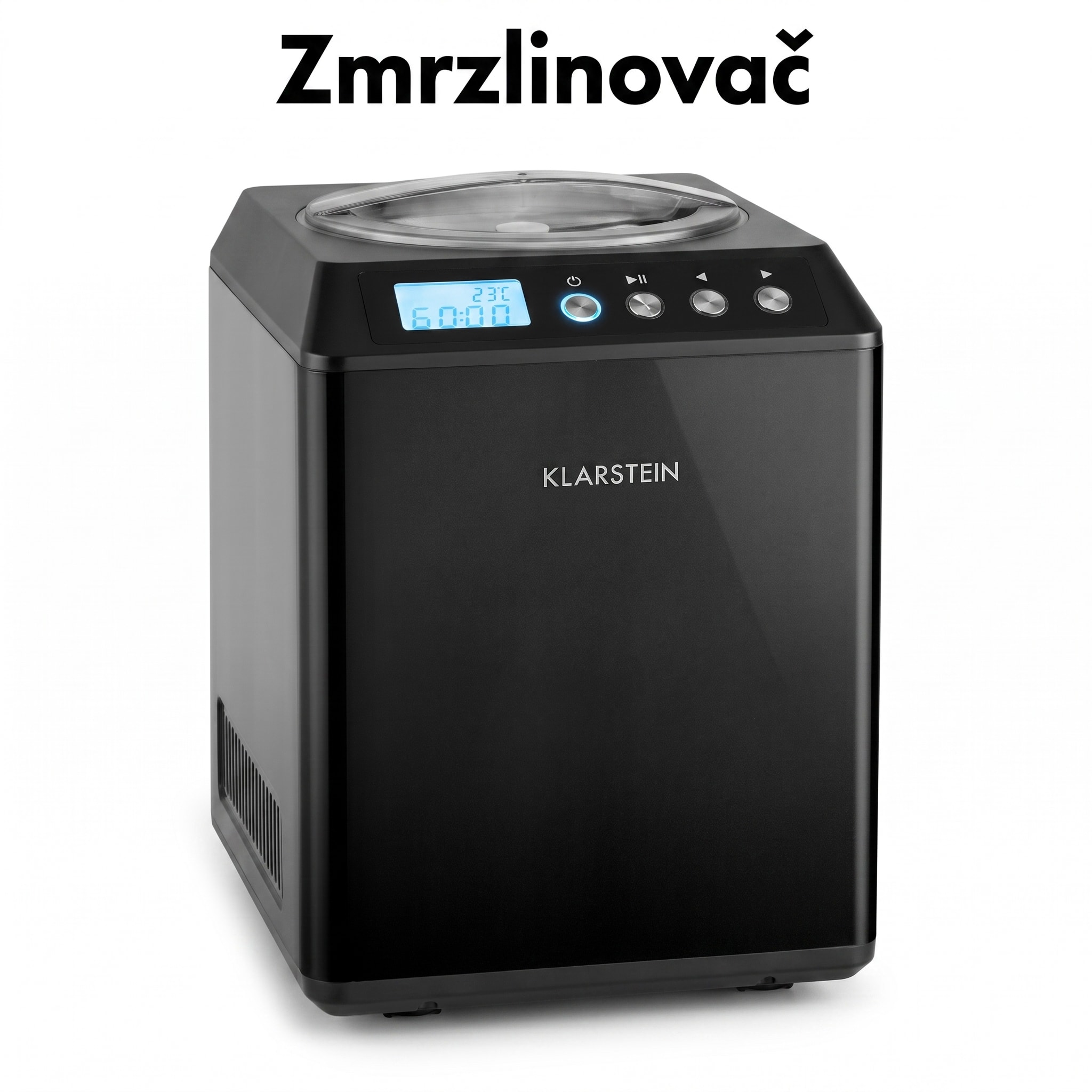 Klarstein Vanilly Sky Family, zmrzlinovač, výrobník zmrzliny a mrazeného jogurtu, 250 W, 2,5 l, čierny – Obrázok 2