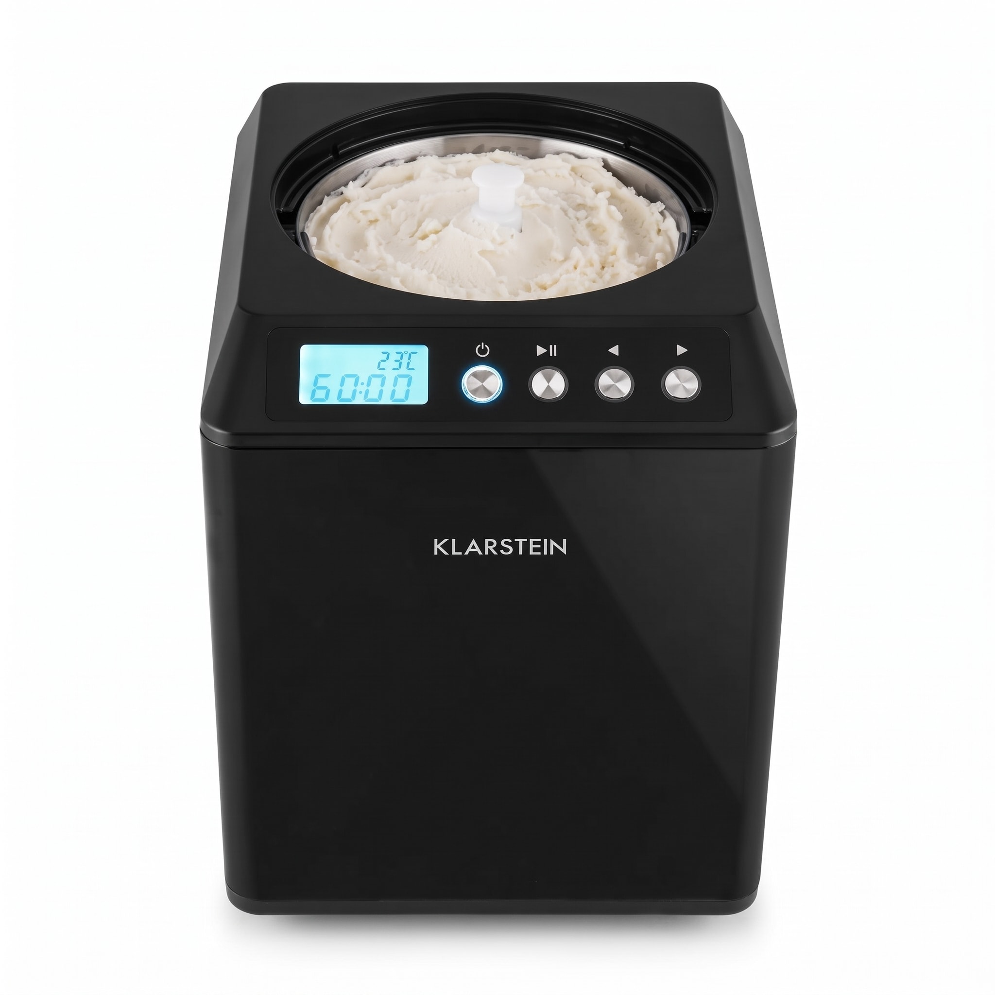 Klarstein Vanilly Sky Family, zmrzlinovač, výrobník zmrzliny a mrazeného jogurtu, 250 W, 2,5 l, čierny – Obrázok 5
