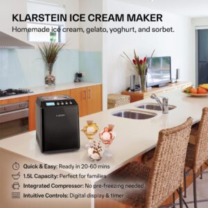 Klarstein Vanilly Sky Family, zmrzlinovač, výrobník zmrzliny a mrazeného jogurtu, 250 W, 2,5 l, čierny