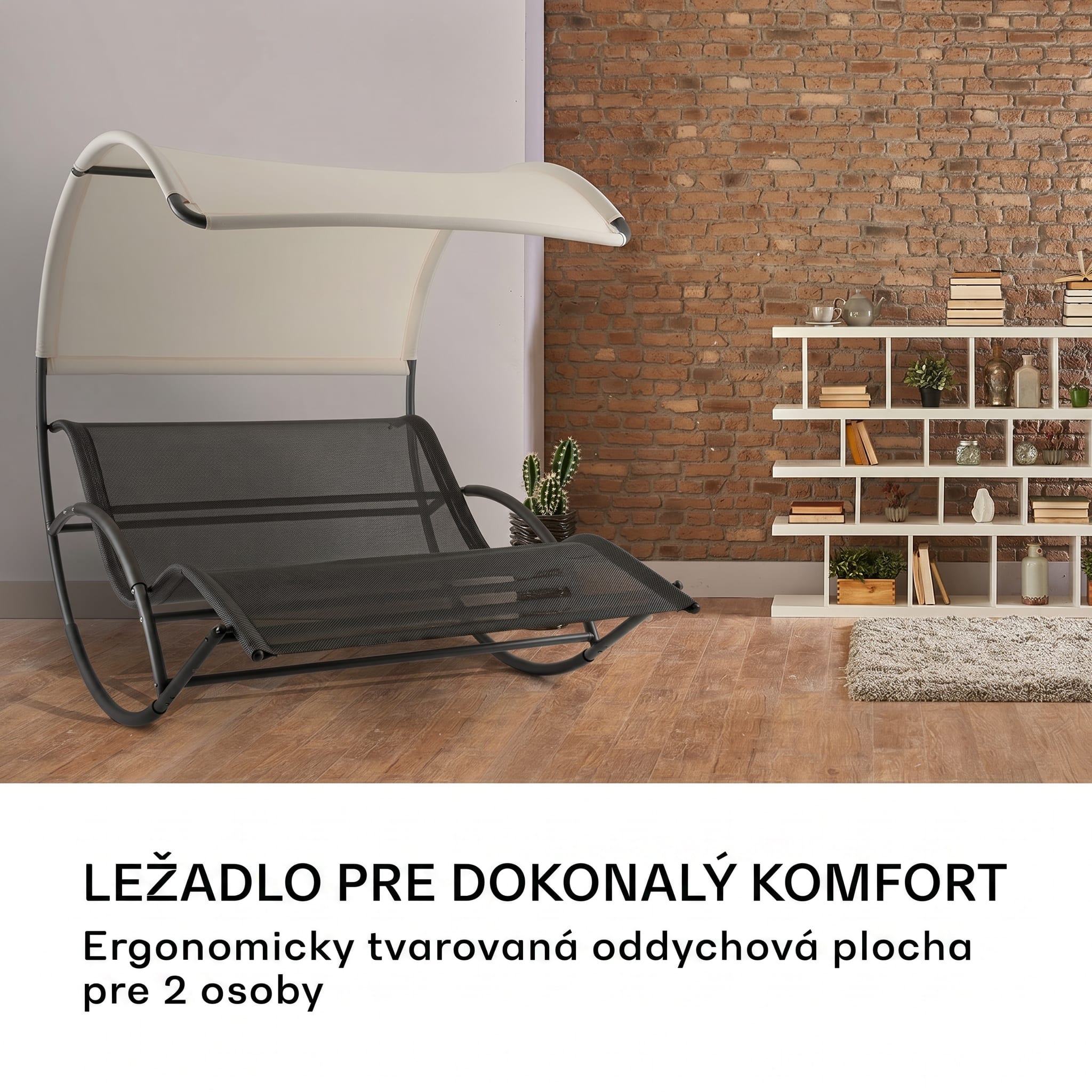 Blumfeldt The Big Easy hojdacia lehátko čierne, odolné voči poveternostným vplyvom, max. 350 kg, UV ochrana – Obrázok 4