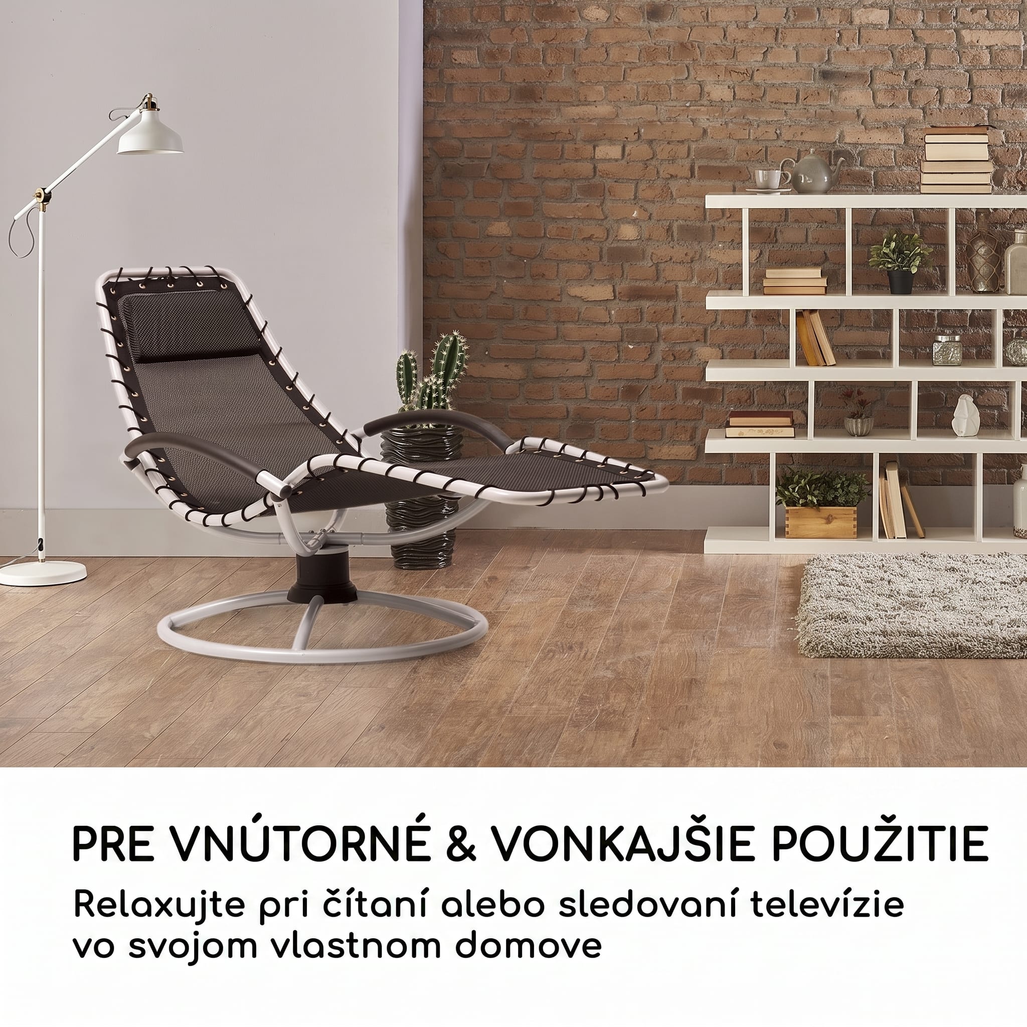 Blumfeldt Chiller Schwingliege 77x85x173cm 360 Comfort ComfortMesh čierna – Obrázok 4