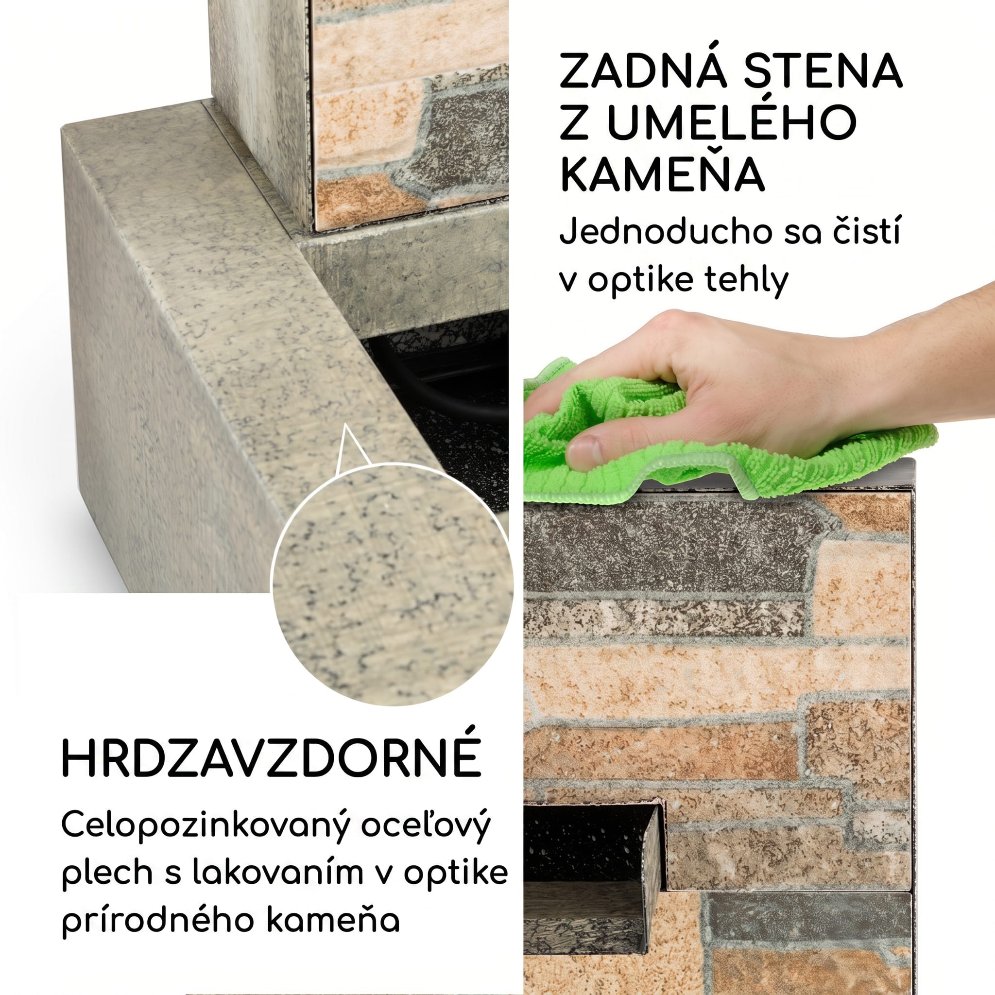 Blumfeldt Watergate záhradná fontána In/Outdoor 15W čerpadlo 10m kábel pozinkované – Obrázok 4