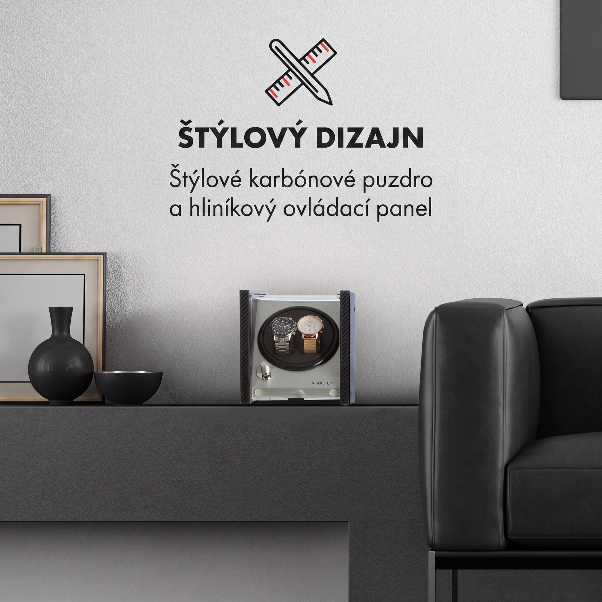 Klarstein Tokyo 2, naťahovač na hodinky, 2 hodiniek, 3 rýchlosti, 4 režimy, čierny – Obrázok 4