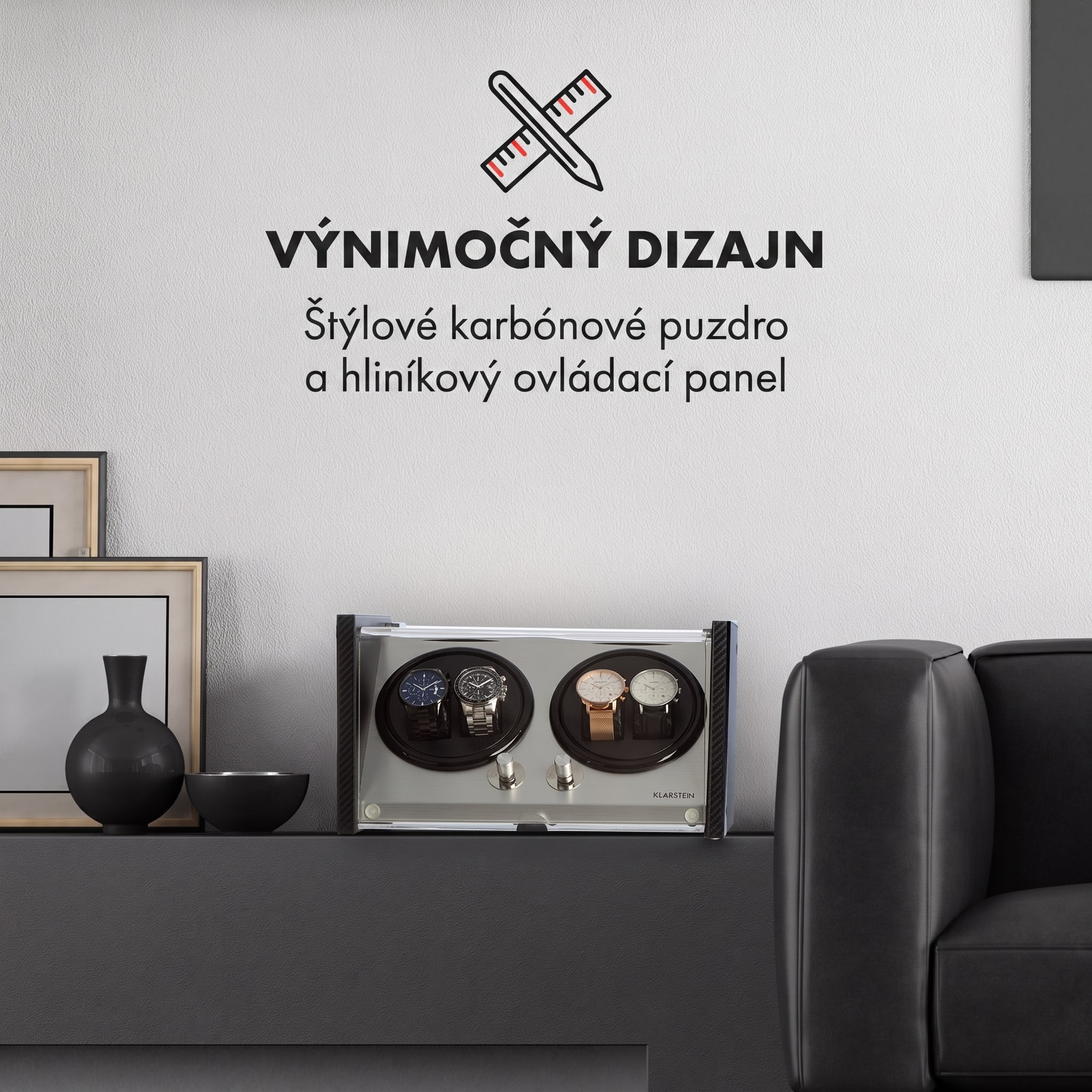 Klarstein Tokyo 4, naťahovač na hodinky, 4 hodiniek, 3 rýchlosti, 4 režimy, čierny – Obrázok 4