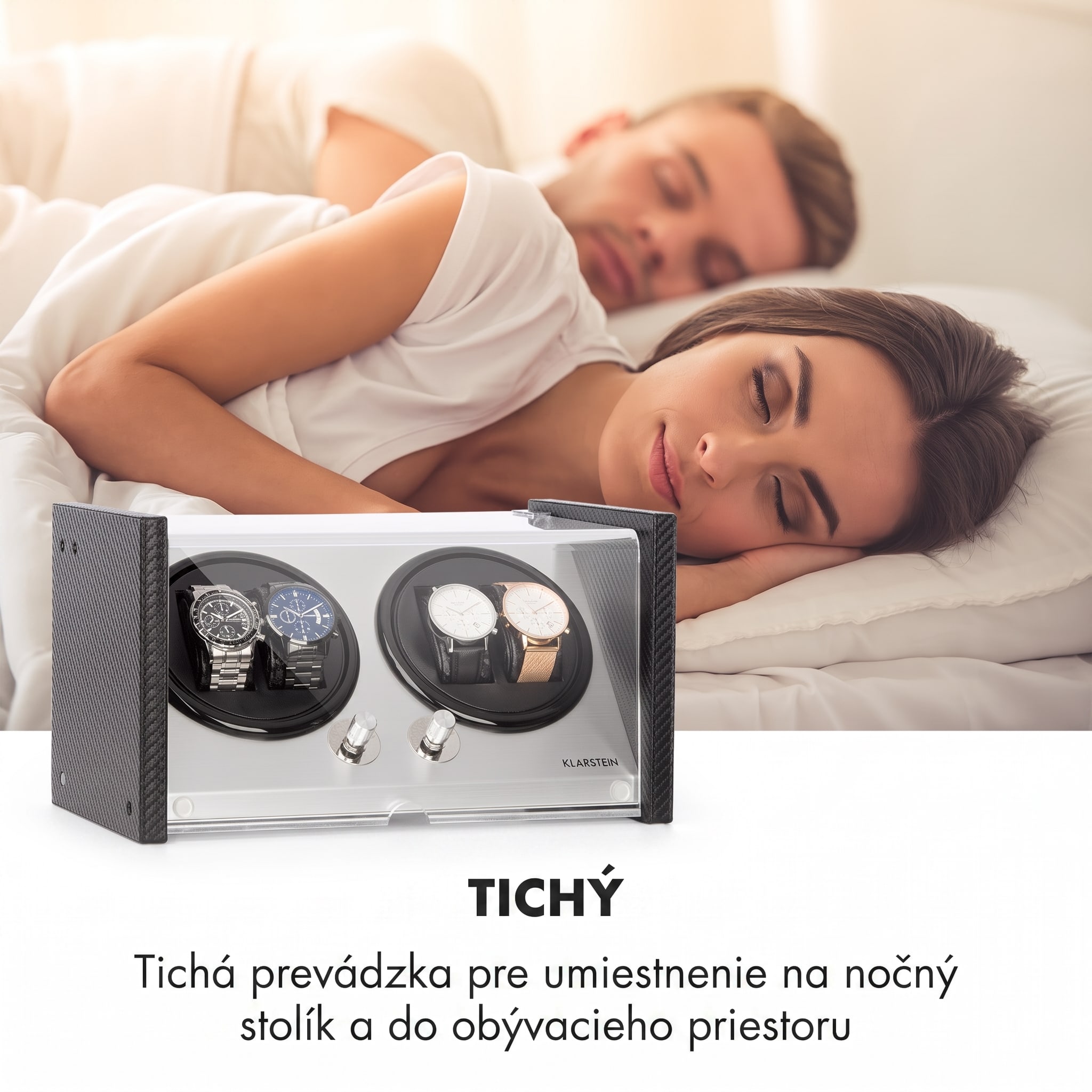 Klarstein Tokyo 4, naťahovač na hodinky, 4 hodiniek, 3 rýchlosti, 4 režimy, čierny – Obrázok 5