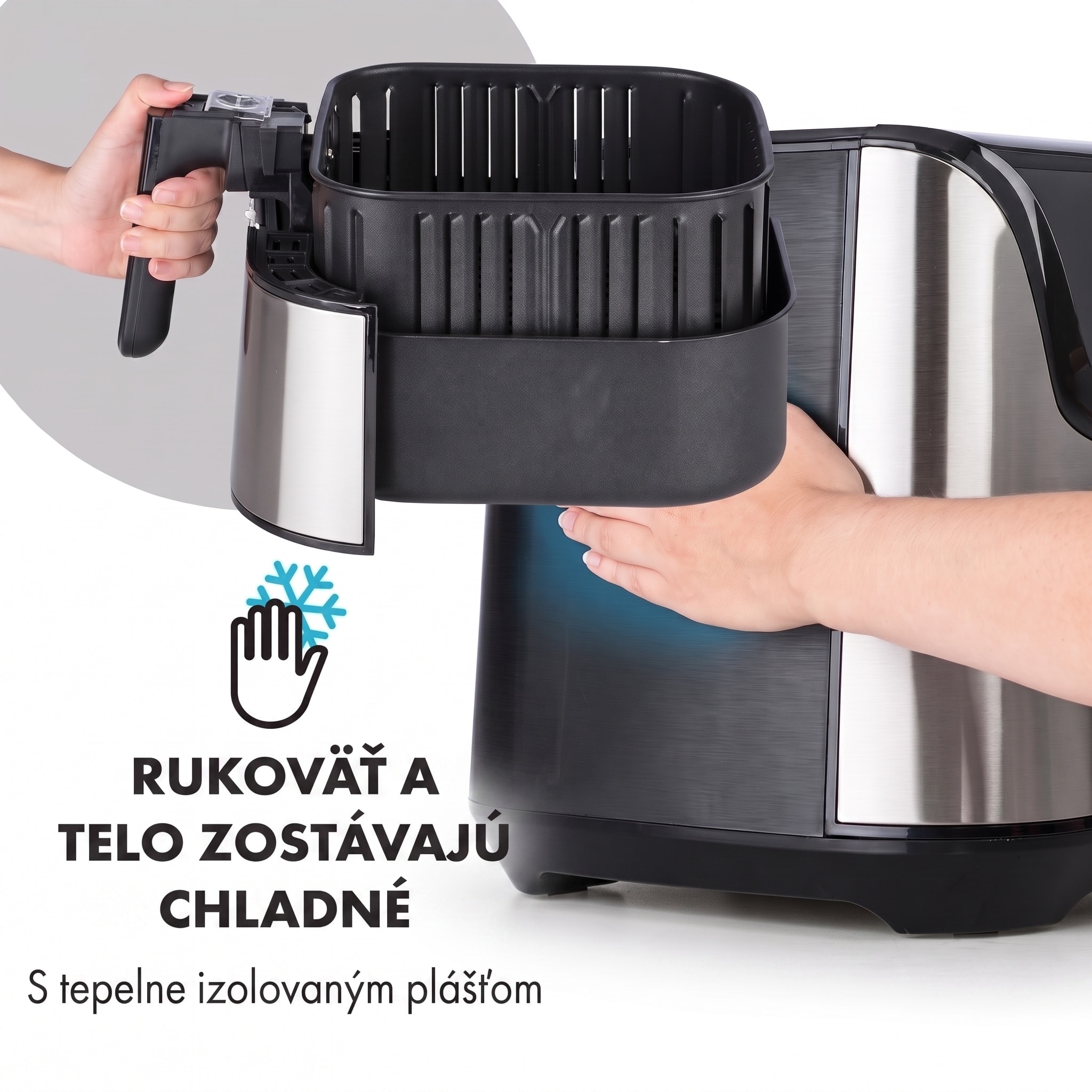 Klarstein AeroVital Deluxe, teplovzdušná fritéza, 1700 W, 5 l, nehrdzavejúca oceľ – Obrázok 5