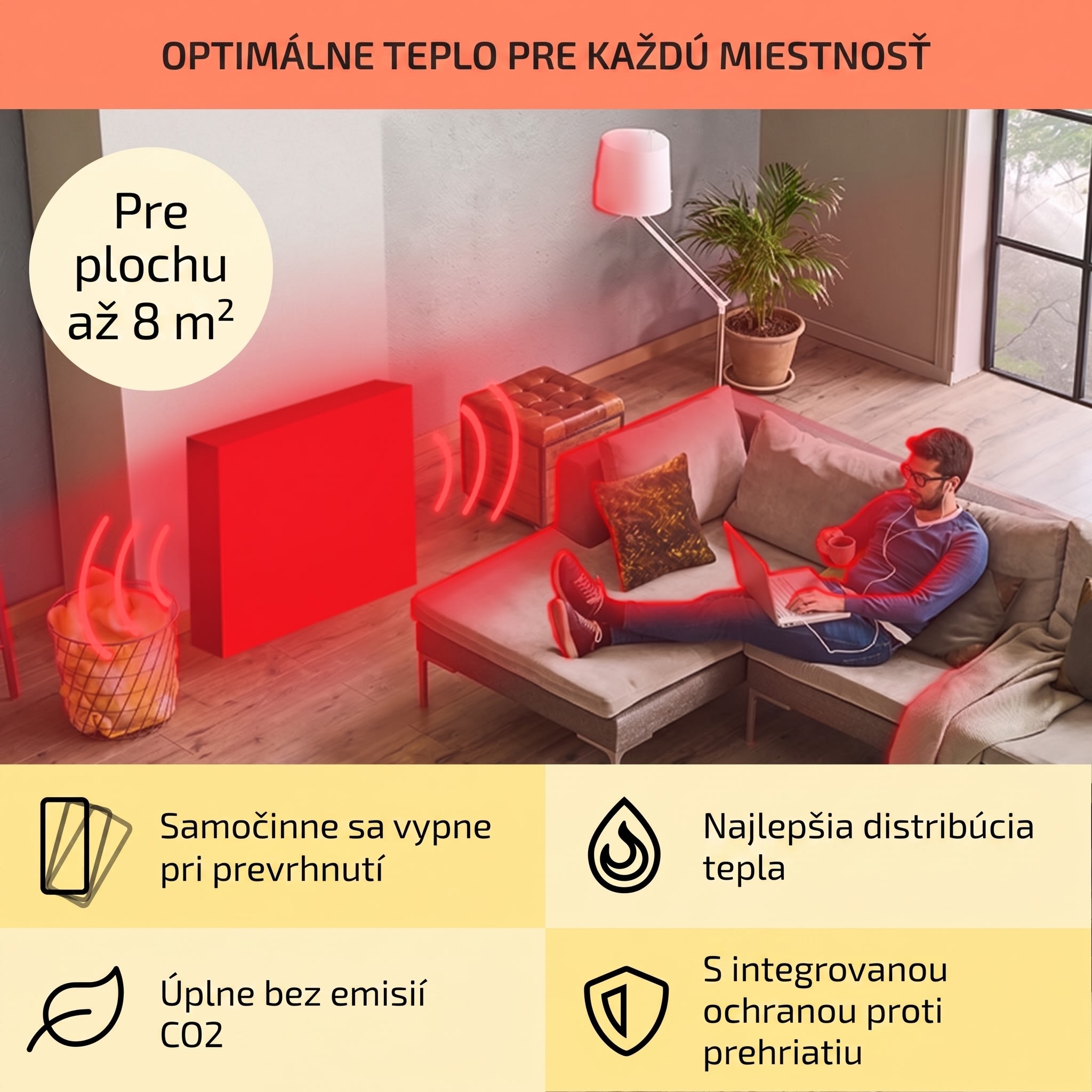 OneConcept Wallander, olejový radiátor, 600 W, termostat, olejové vyhrievanie, plochý dizajn, čierny – Obrázok 4