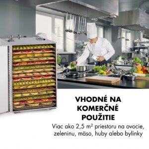 Klarstein Master Jerky 16 sušička potravín 1500W 40-90 °C 15h časovač nerezová oceľ