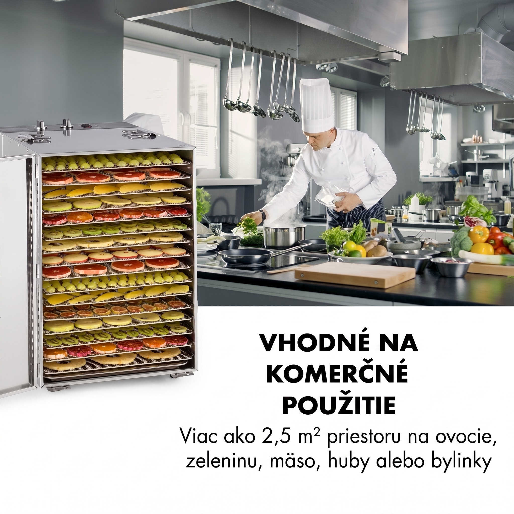Klarstein Master Jerky 16 sušička potravín 1500W 40-90 °C 15h časovač nerezová oceľ