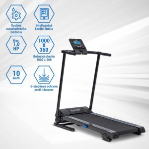 Capital Sports Pacemaker F60, bežecký pás, 1,0 HP, samopremazávací, Bluetooth