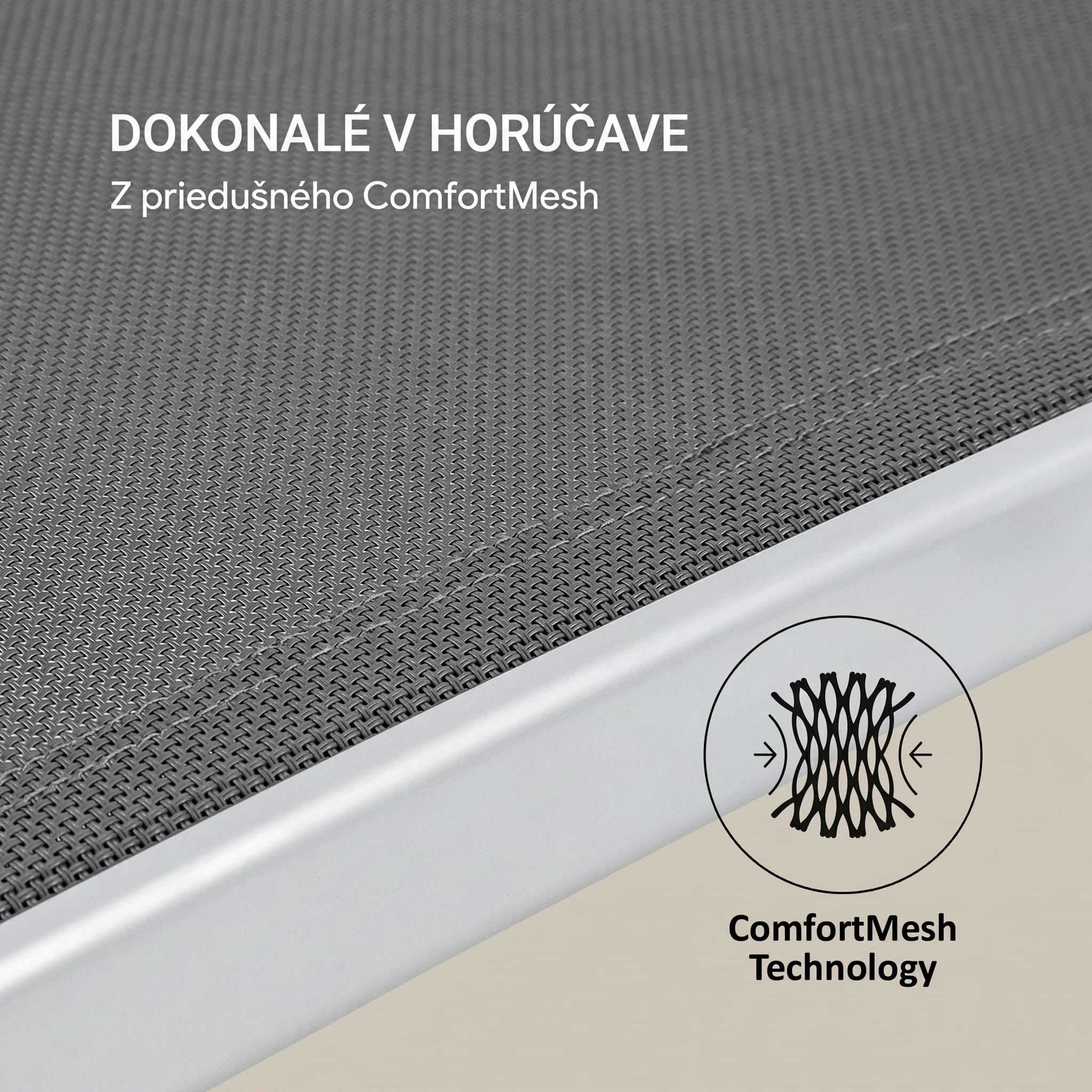 Blumfeldt Sun Valley skladacie záhradné lehátko s vankúšom, sivé – Obrázok 4
