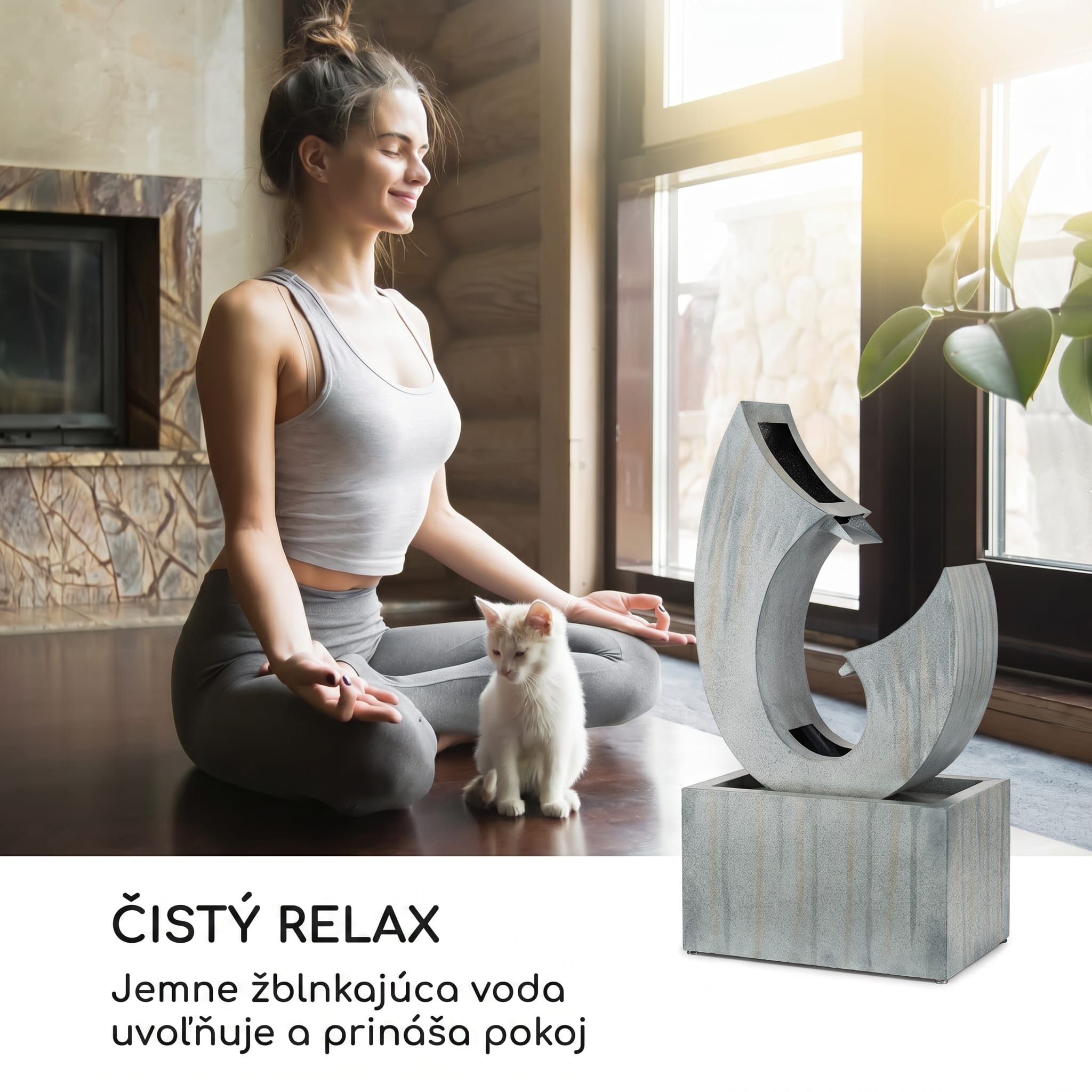 Blumfeldt Trumpet Flow, záhradná fontána, 8 W, pozinkovaný kov, LEDky