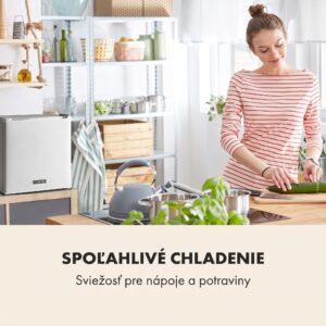 Klarstein Secret Cool, mini chladnička, minibar, 13 l, energet. trieda G, strieborná