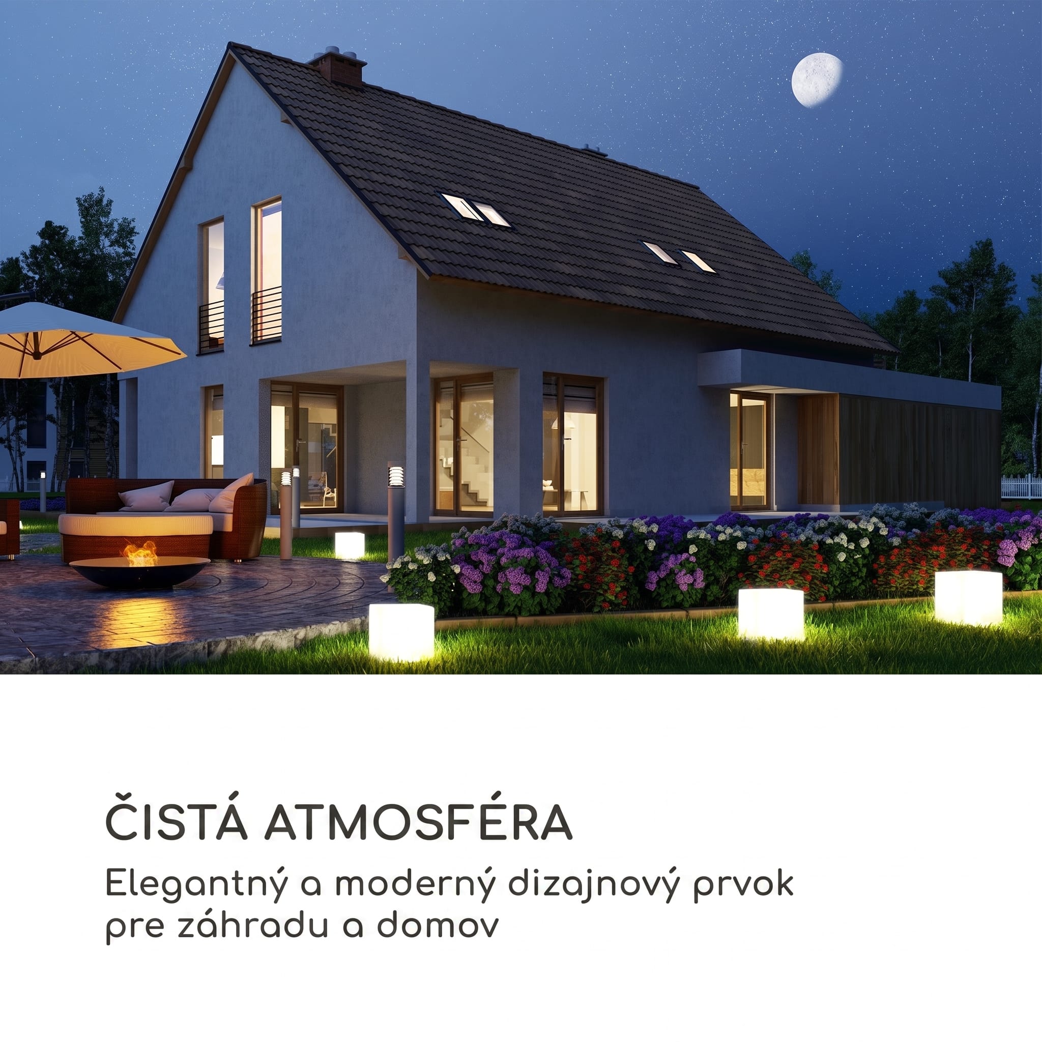 Blumfeldt Shinecube XL svietiaci kocka 40x40x40 cm 16-farebné LED 4 svetelné režimy biela – Obrázok 2