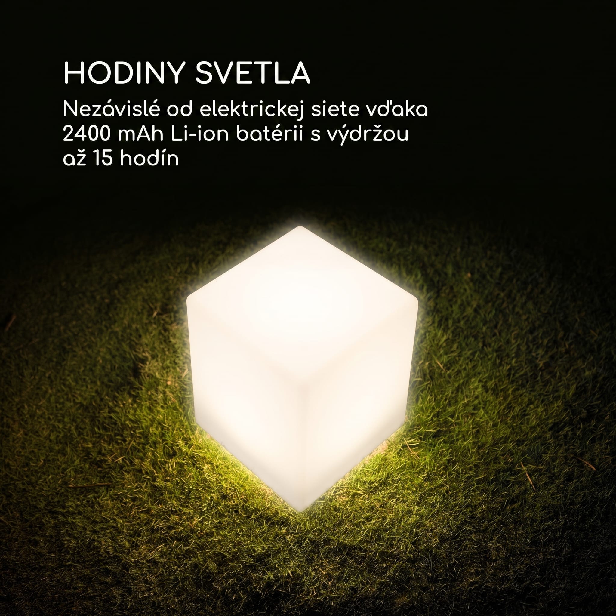 Blumfeldt Shinecube XL svietiaci kocka 40x40x40 cm 16-farebné LED 4 svetelné režimy biela – Obrázok 5