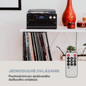 Auna Oakland DAB, retro stereo systém, DAB+/FM, BT funkcia, vinyl, CD, kazetový prehárvač